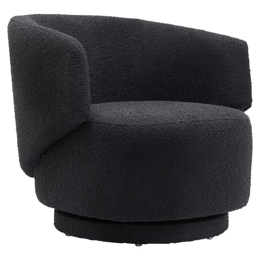 Celestia Boucle Fabric Fabric and Wood Swivel Chair By Modway - EEI-6357 | Lounge Chairs