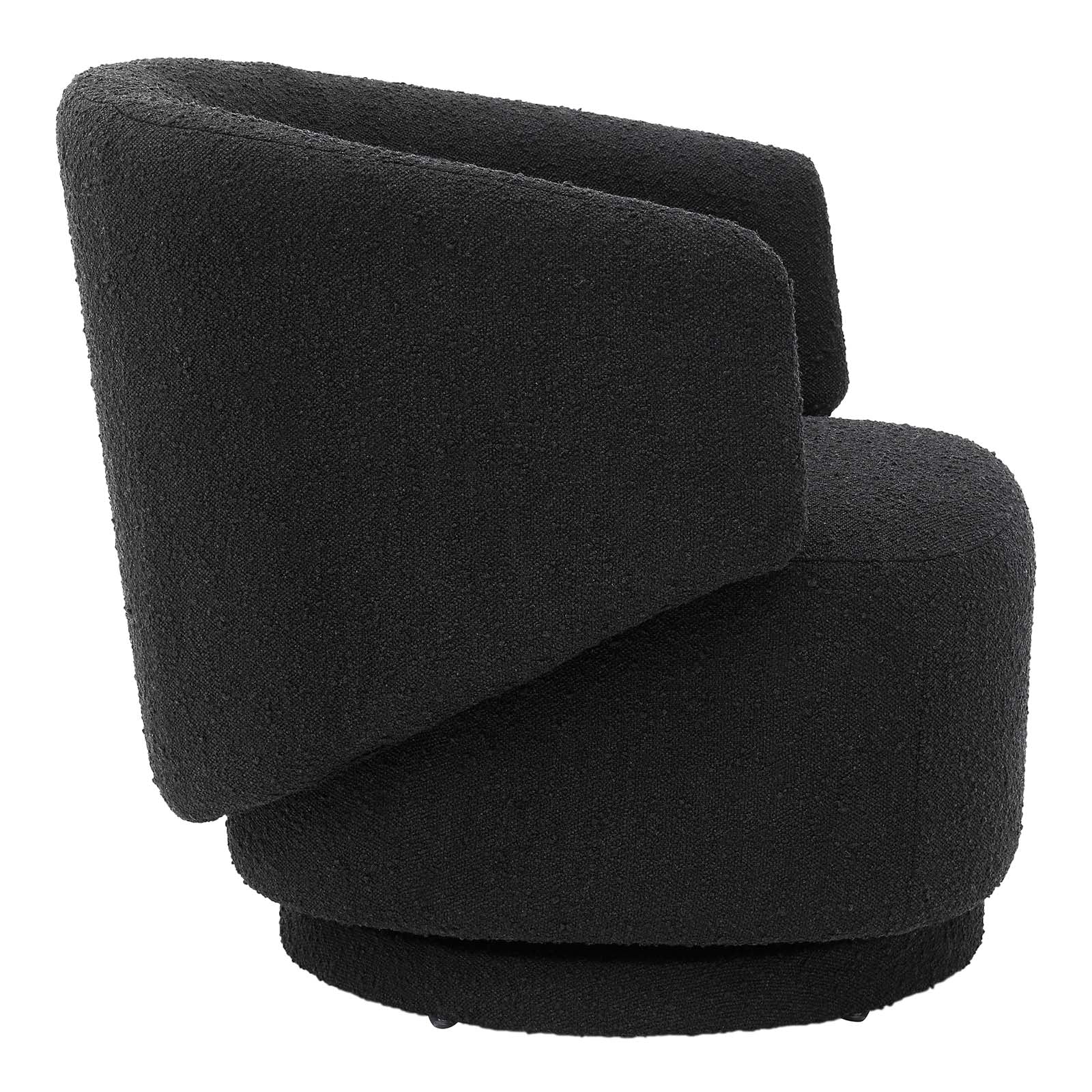 Celestia Boucle Fabric Fabric and Wood Swivel Chair By Modway - EEI-6357 | Lounge Chairs - 2