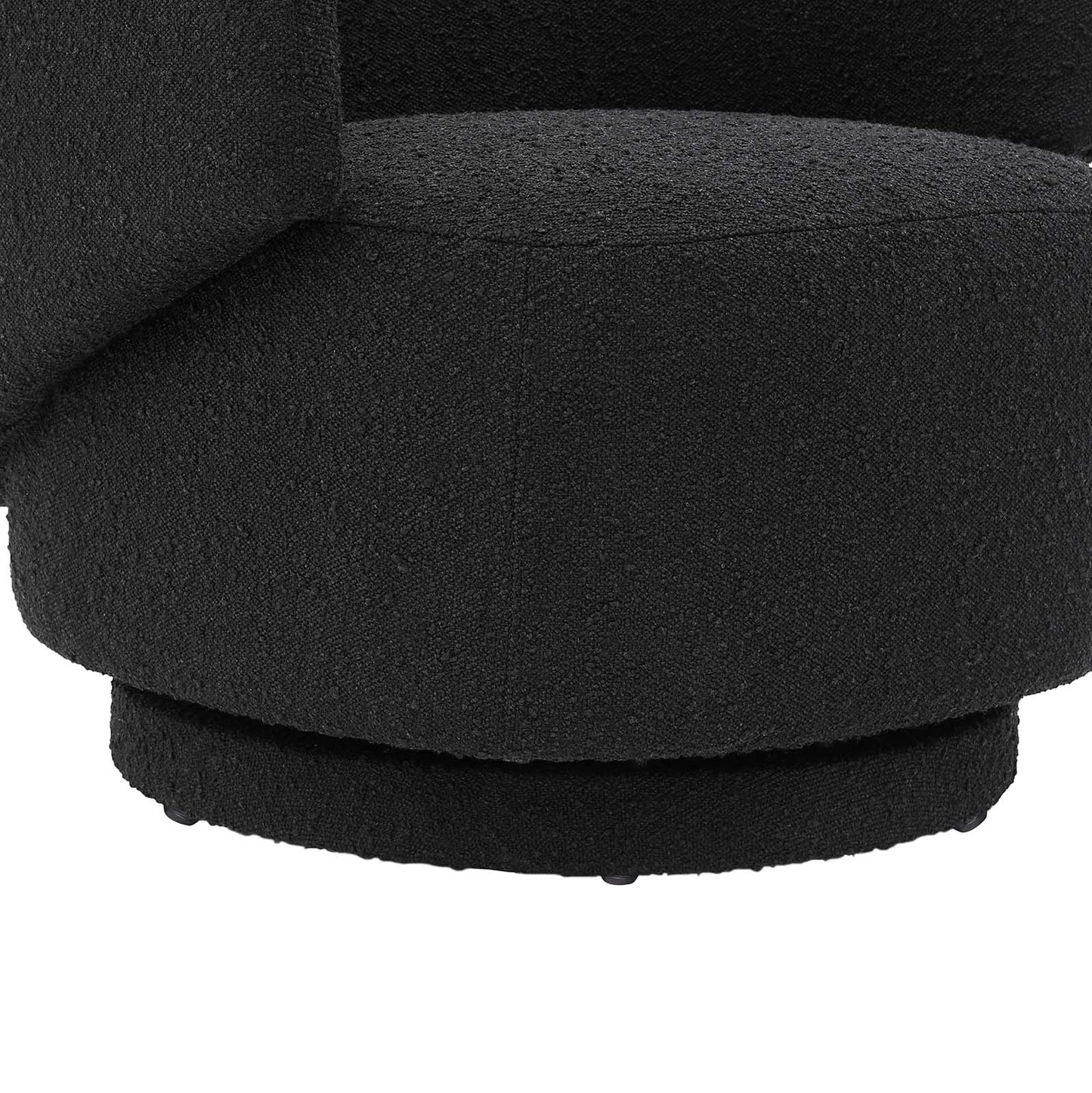 Celestia Boucle Fabric Fabric and Wood Swivel Chair By Modway - EEI-6357 | Lounge Chairs - 5