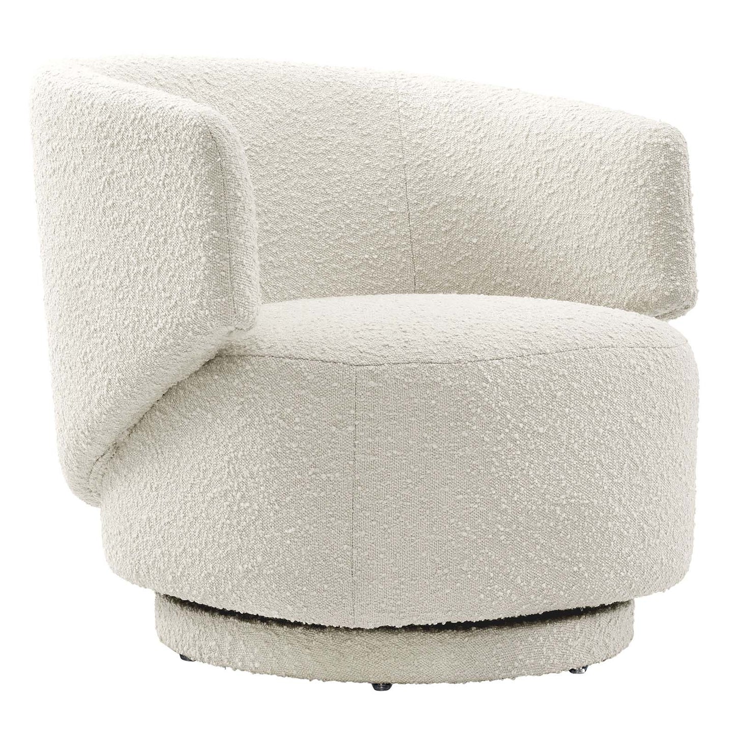 Celestia Boucle Fabric Fabric and Wood Swivel Chair By Modway - EEI-6357 | Lounge Chairs - 9