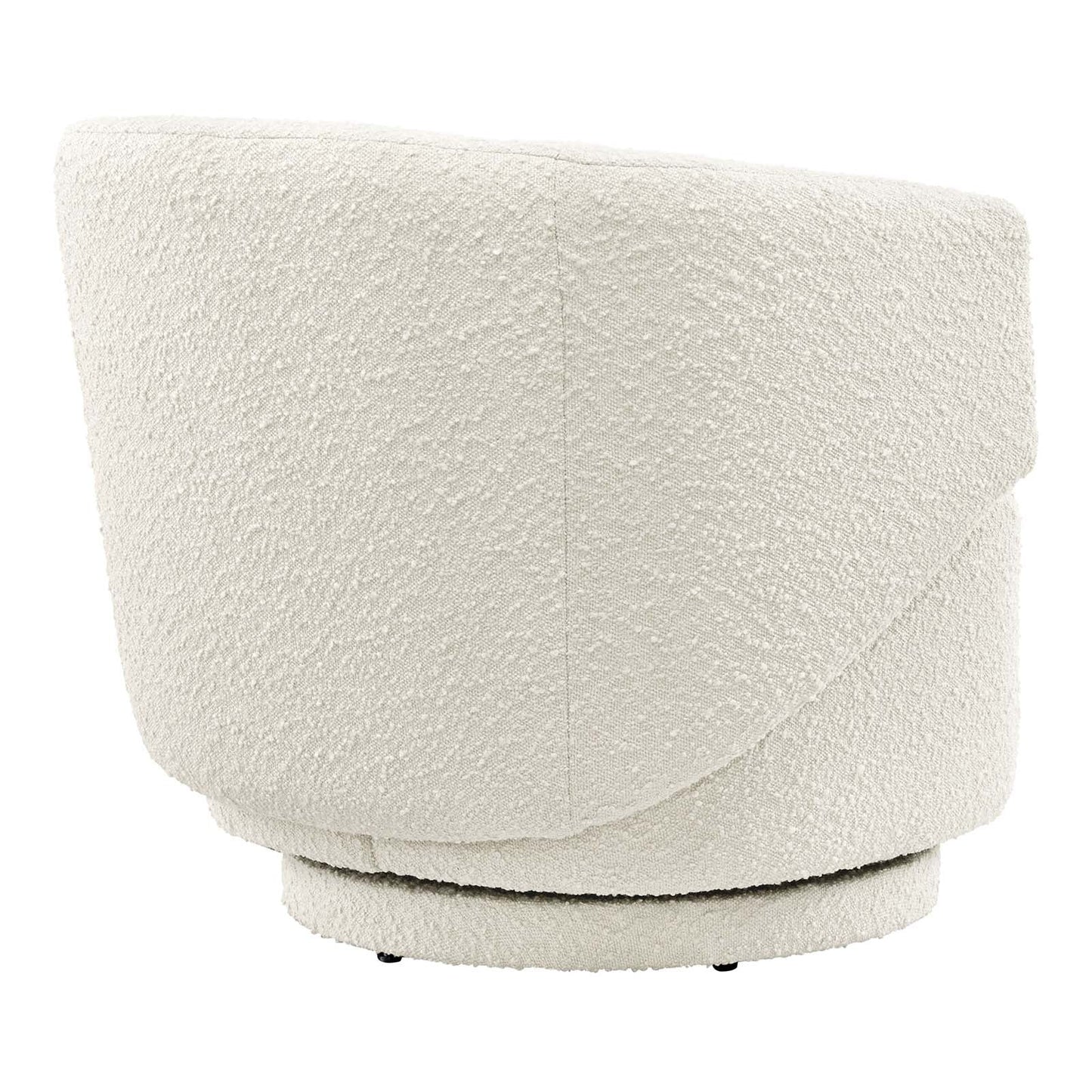 Celestia Boucle Fabric Fabric and Wood Swivel Chair By Modway - EEI-6357 | Lounge Chairs - 11