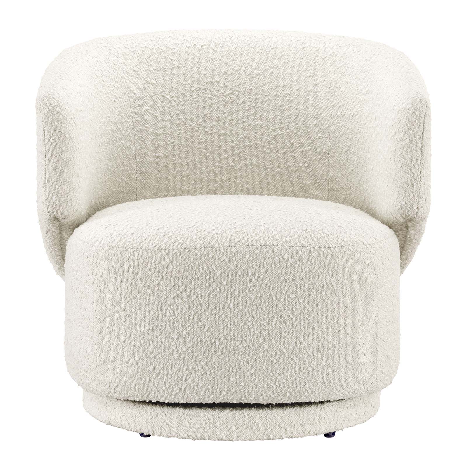 Celestia Boucle Fabric Fabric and Wood Swivel Chair By Modway - EEI-6357 | Lounge Chairs - 12