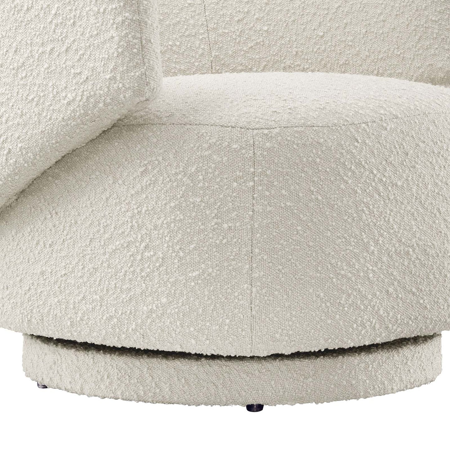 Celestia Boucle Fabric Fabric and Wood Swivel Chair By Modway - EEI-6357 | Lounge Chairs - 13