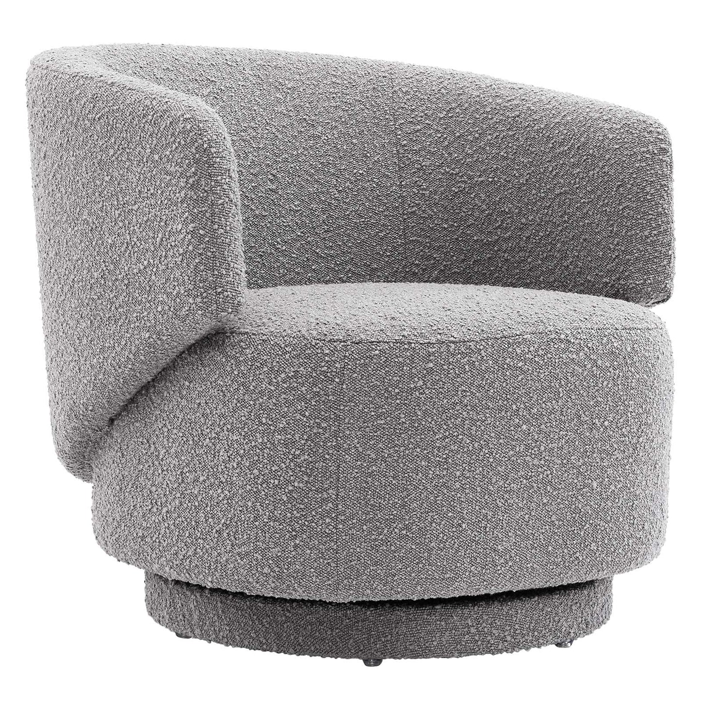 Celestia Boucle Fabric Fabric and Wood Swivel Chair By Modway - EEI-6357 | Lounge Chairs - 17