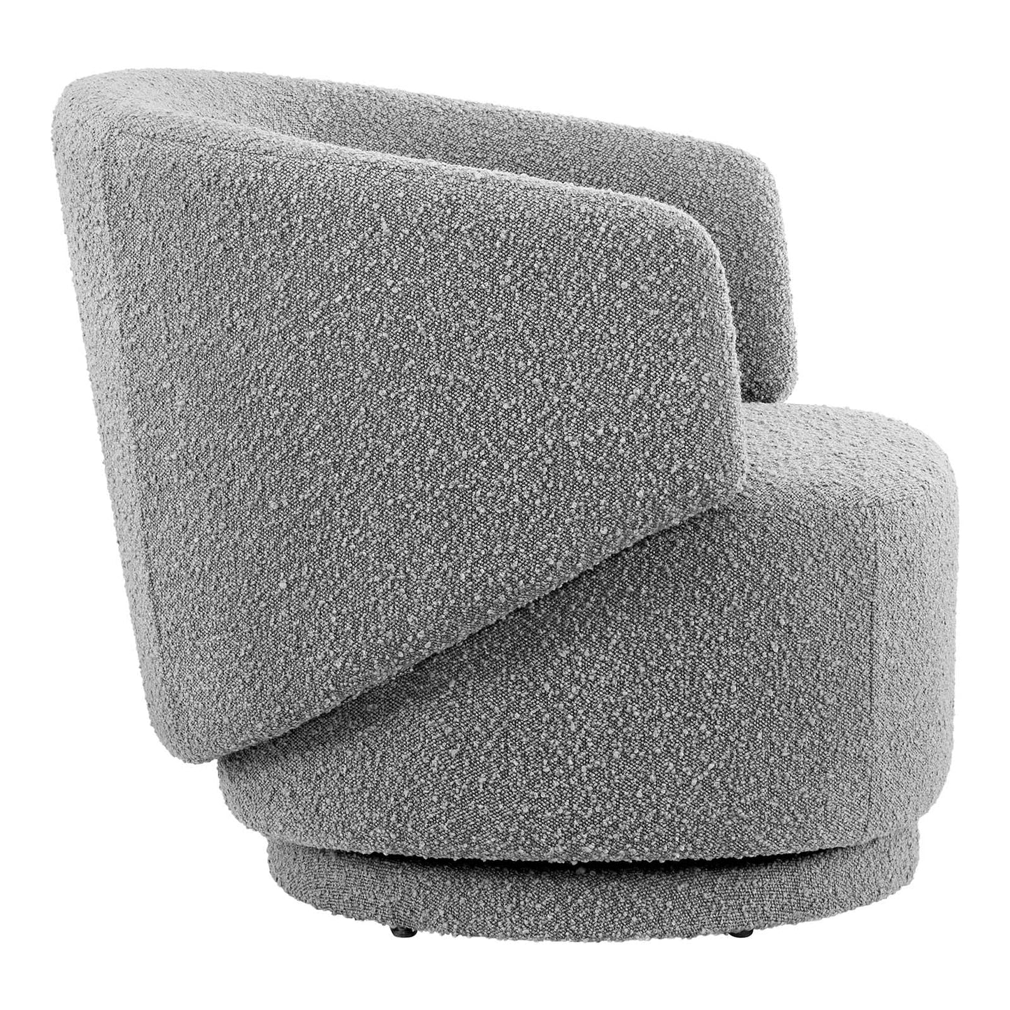 Celestia Boucle Fabric Fabric and Wood Swivel Chair By Modway - EEI-6357 | Lounge Chairs - 18