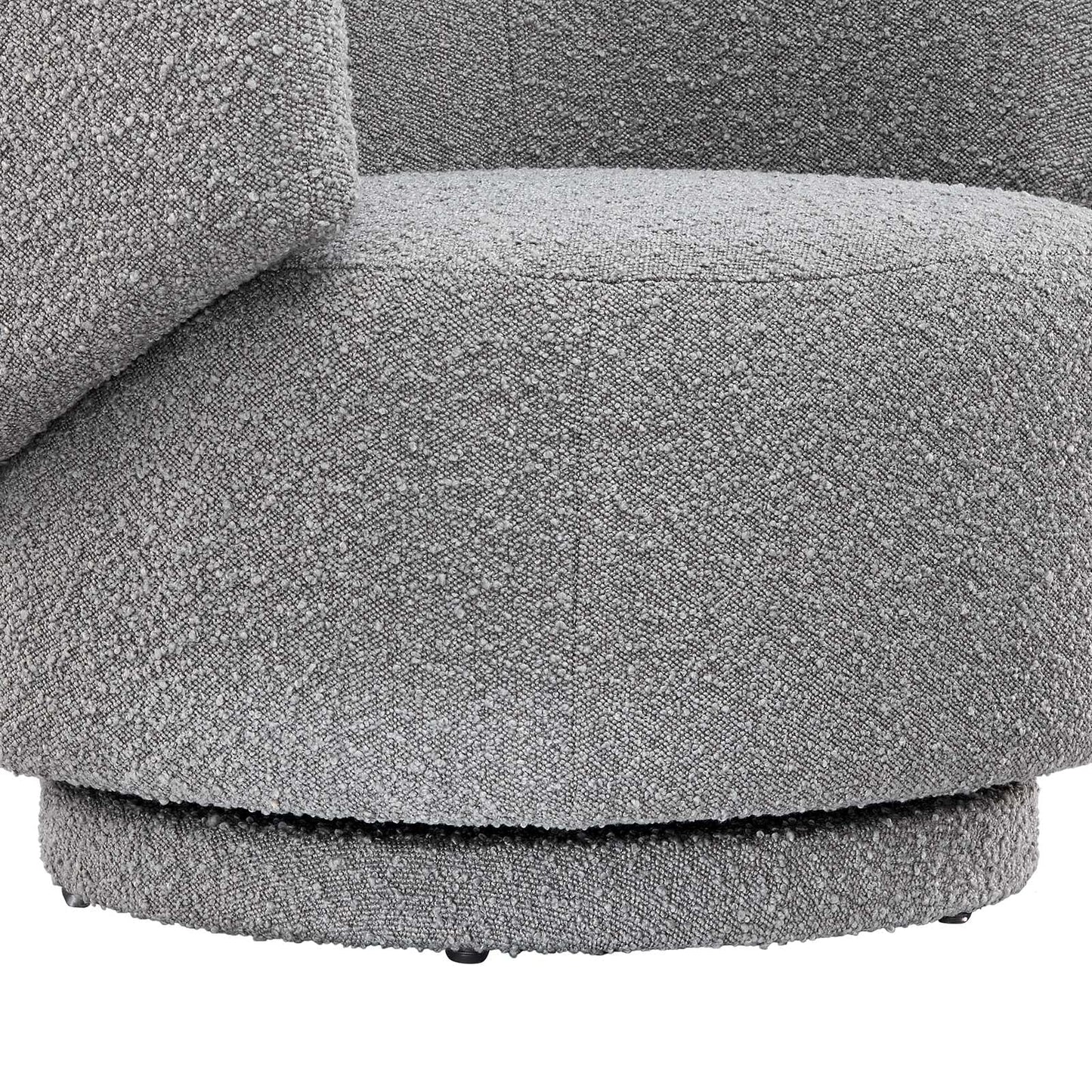 Celestia Boucle Fabric Fabric and Wood Swivel Chair By Modway - EEI-6357 | Lounge Chairs - 21
