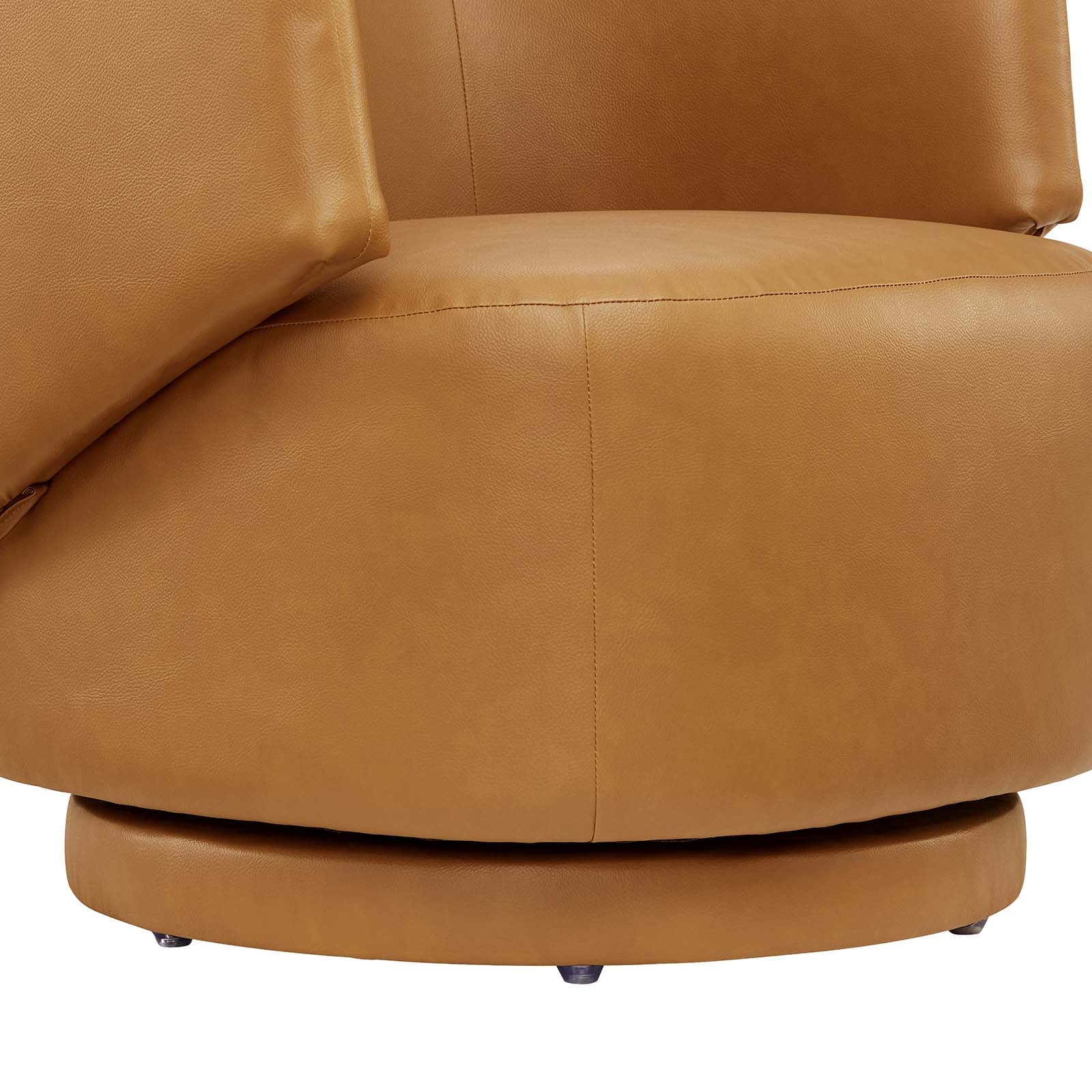 Celestia Vegan Leather Fabric and Wood Swivel Chair By Modway - EEI-6358 | Lounge Chairs - 6