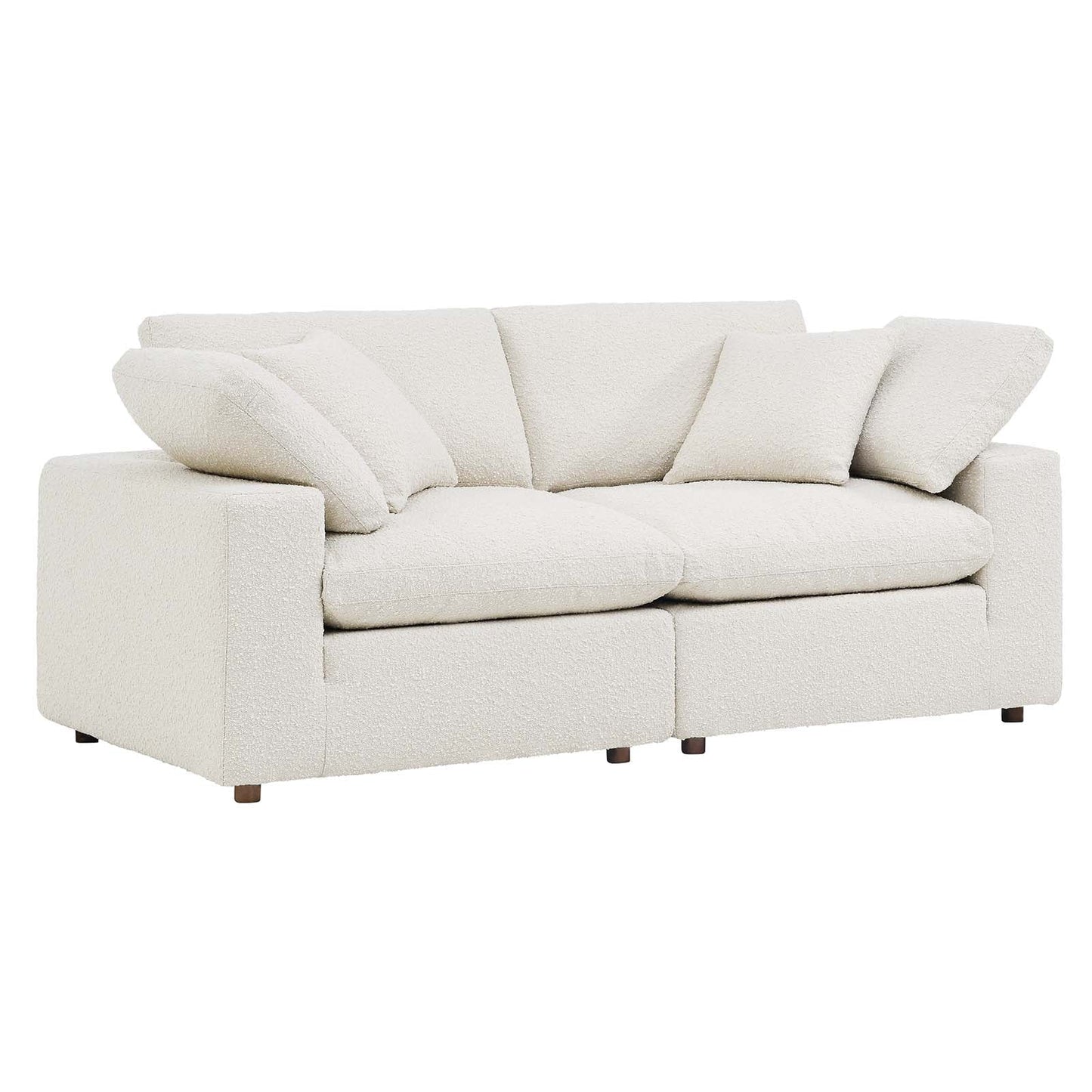 Commix Down Filled Overstuffed Boucle Fabric Loveseat By Modway - EEI-6361 | Loveseats - 6