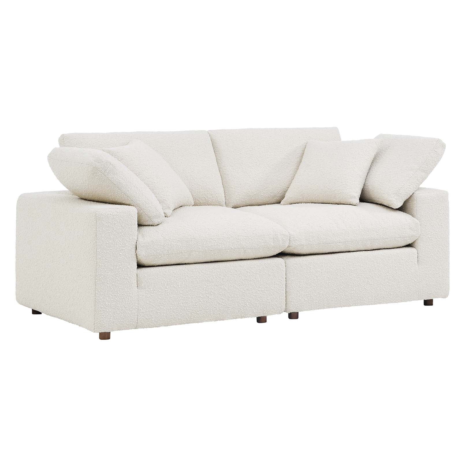 Commix Down Filled Overstuffed Boucle Fabric Loveseat By Modway - EEI-6361 | Loveseats - 6