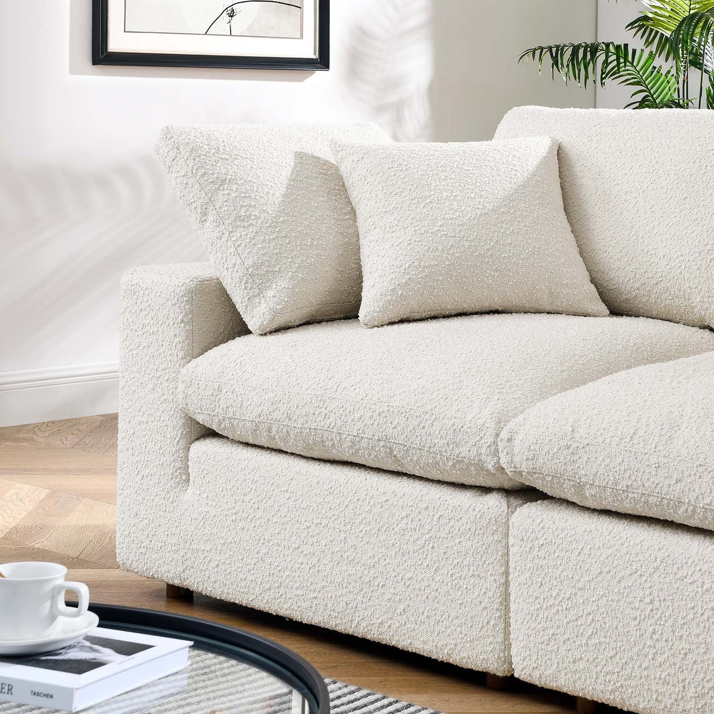 Commix Down Filled Overstuffed Boucle Fabric Loveseat By Modway - EEI-6361 | Loveseats - 9