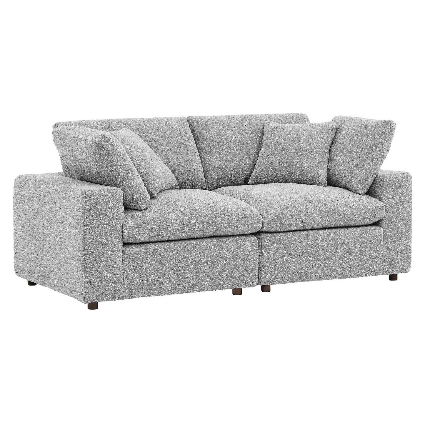 Commix Down Filled Overstuffed Boucle Fabric Loveseat By Modway - EEI-6361 | Loveseats - 11