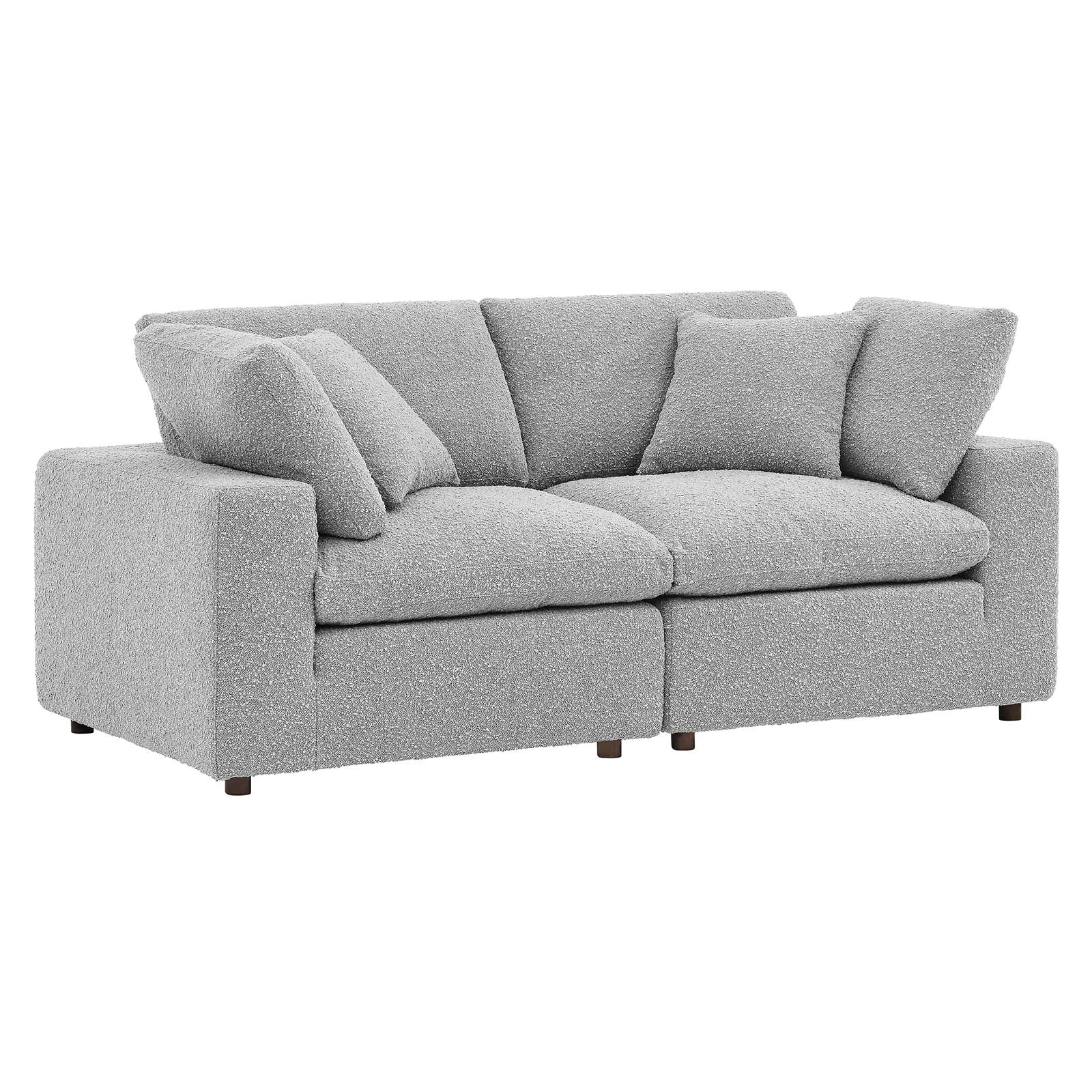 Commix Down Filled Overstuffed Boucle Fabric Loveseat By Modway - EEI-6361 | Loveseats - 11