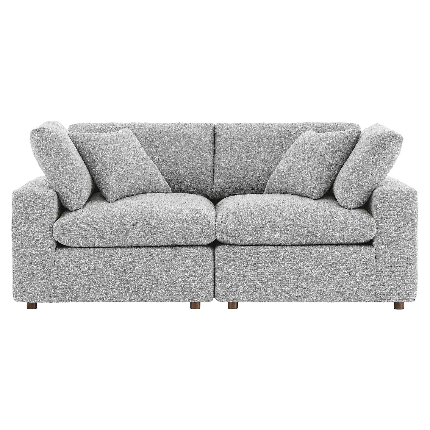Commix Down Filled Overstuffed Boucle Fabric Loveseat By Modway - EEI-6361 | Loveseats - 12