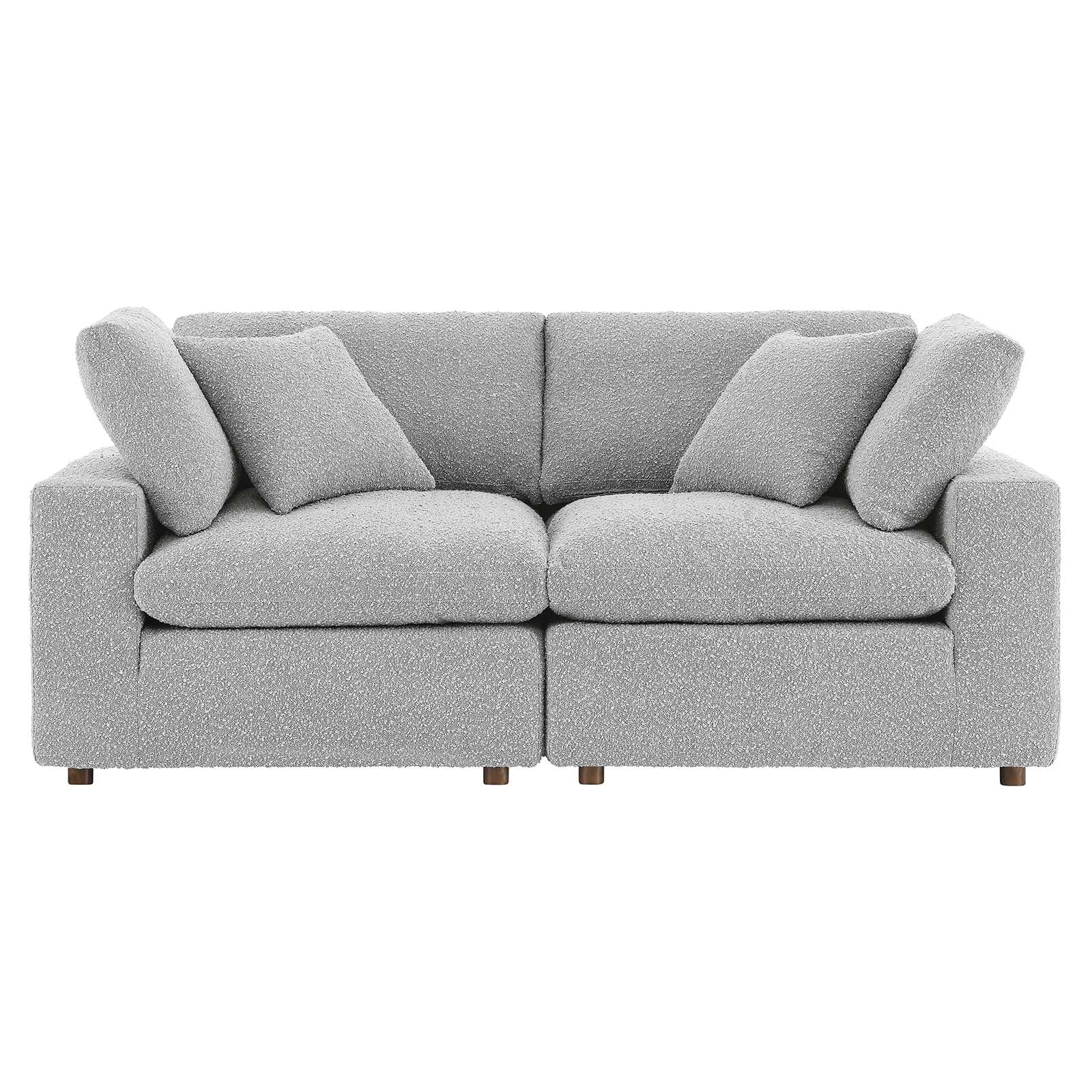 Commix Down Filled Overstuffed Boucle Fabric Loveseat By Modway - EEI-6361 | Loveseats - 12