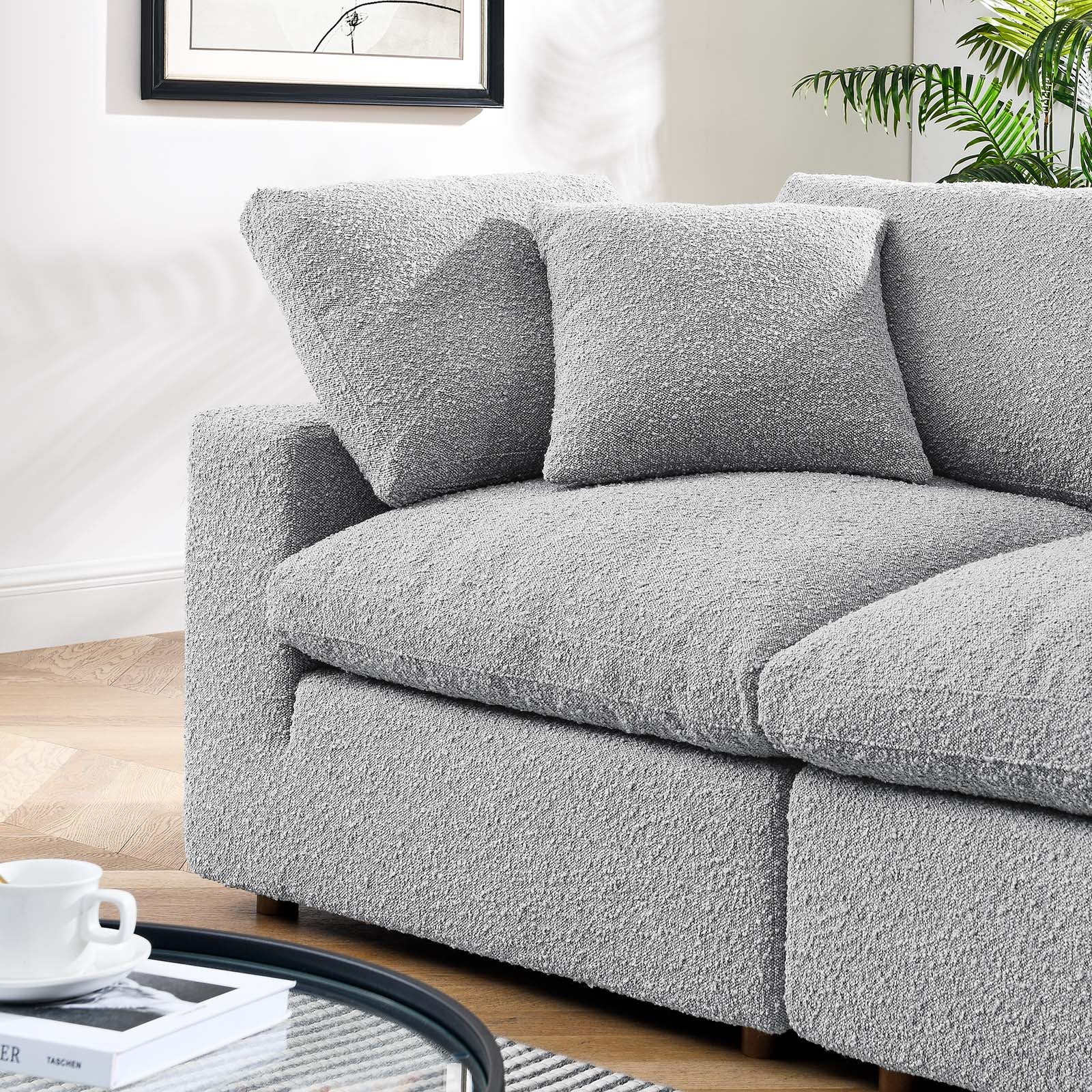 Commix Down Filled Overstuffed Boucle Fabric Loveseat By Modway - EEI-6361 | Loveseats - 14