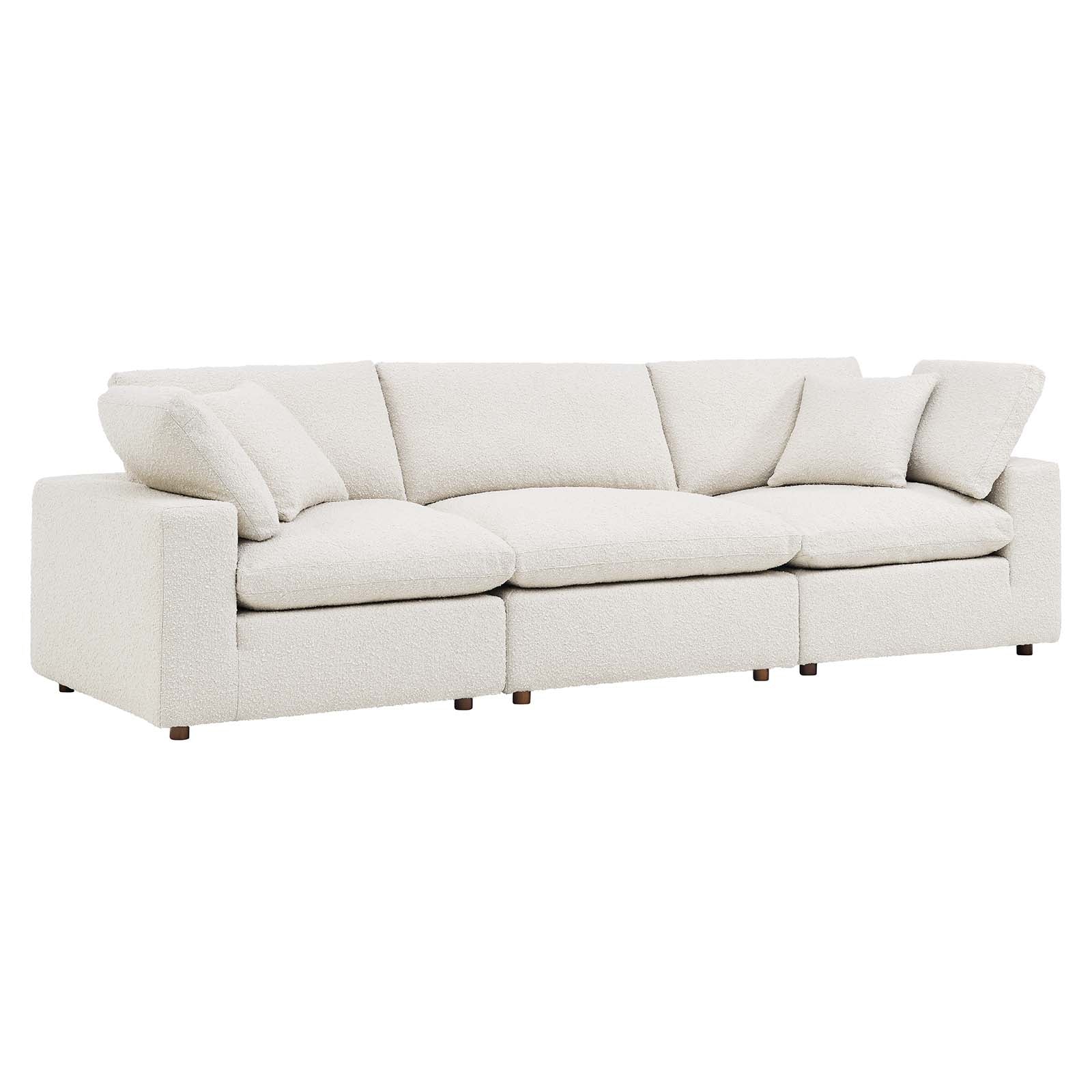 Commix Down Filled Overstuffed Boucle Fabric 3-Seater Sofa By Modway - EEI-6362 | Sofas - 6