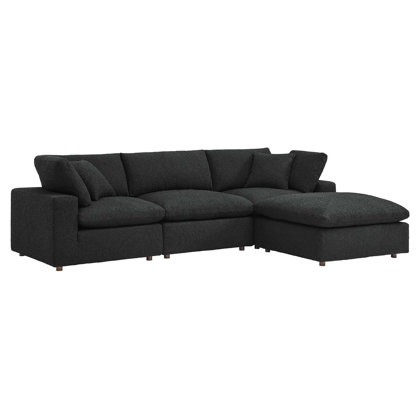 Commix Down Filled Overstuffed Boucle Fabric 4-Piece Sectional Sofa By Modway - EEI-6363 | Sectional - 2