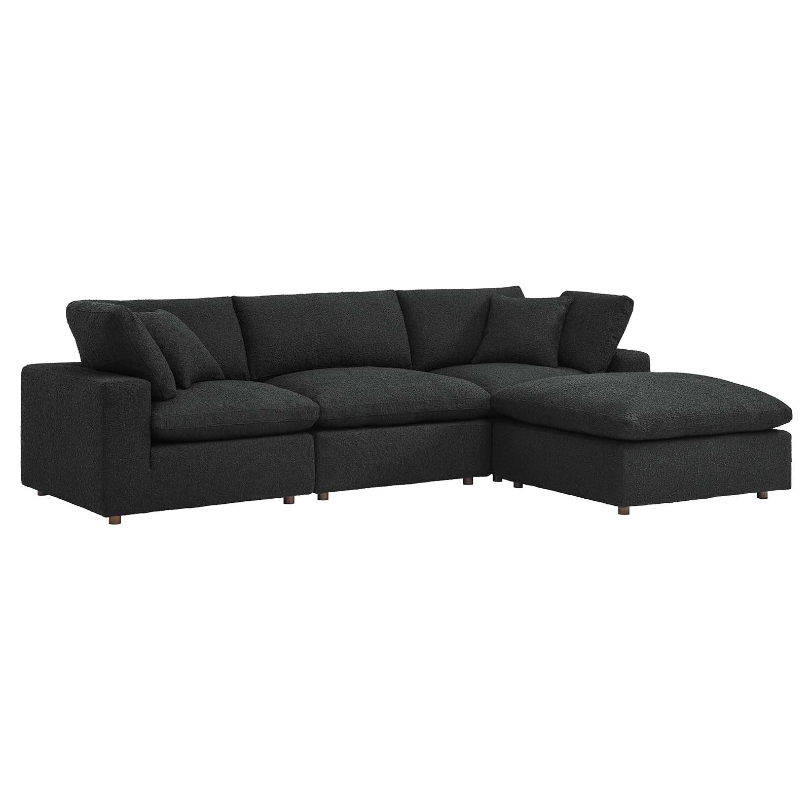 Commix Down Filled Overstuffed Boucle Fabric 4-Piece Sectional Sofa By Modway - EEI-6363 | Sectional - 2
