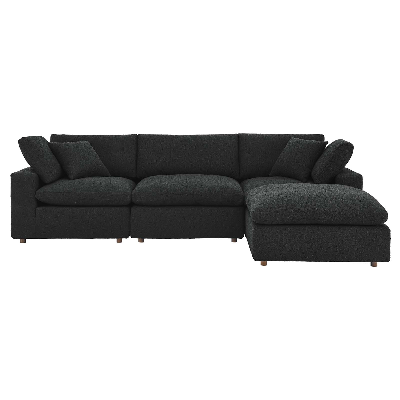 Commix Down Filled Overstuffed Boucle Fabric 4-Piece Sectional Sofa By Modway - EEI-6363 | Sectional - 3