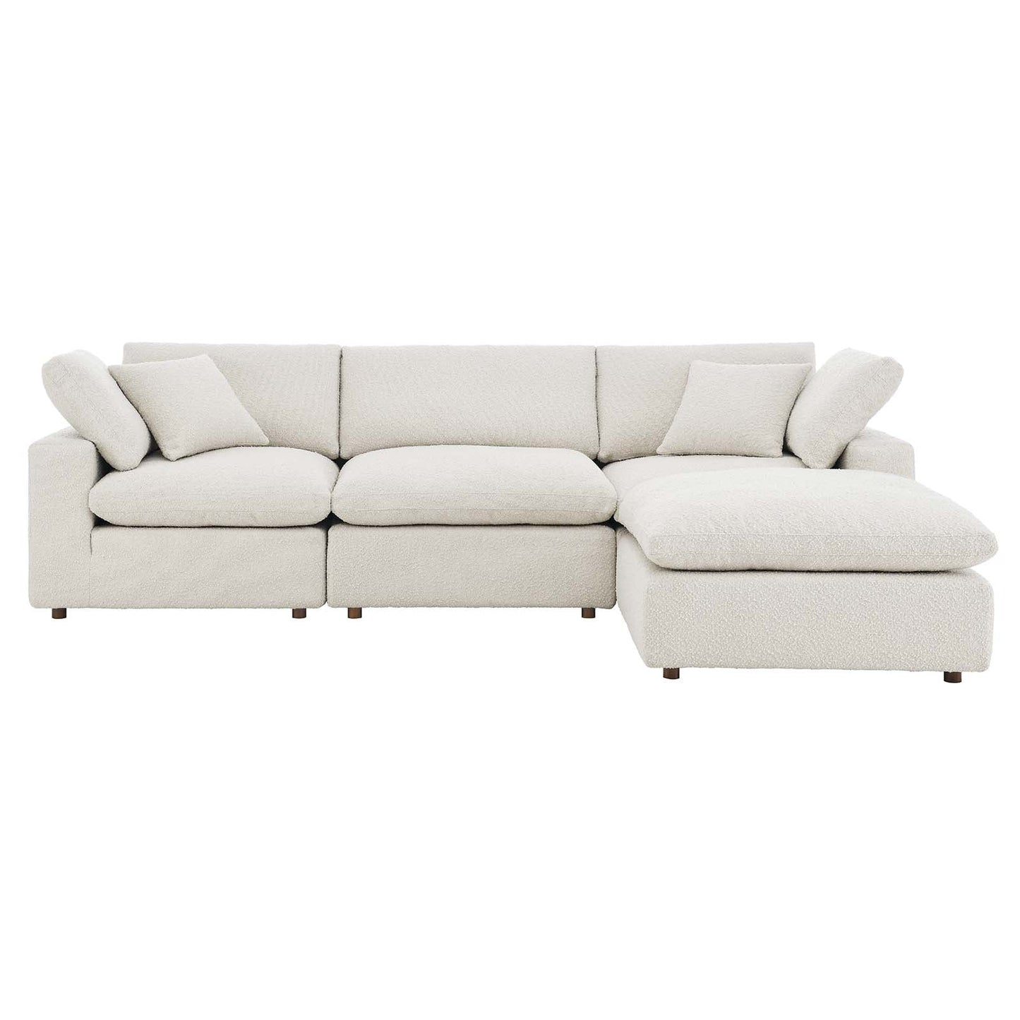 Commix Down Filled Overstuffed Boucle Fabric 4-Piece Sectional Sofa By Modway - EEI-6363 | Sectional - 7