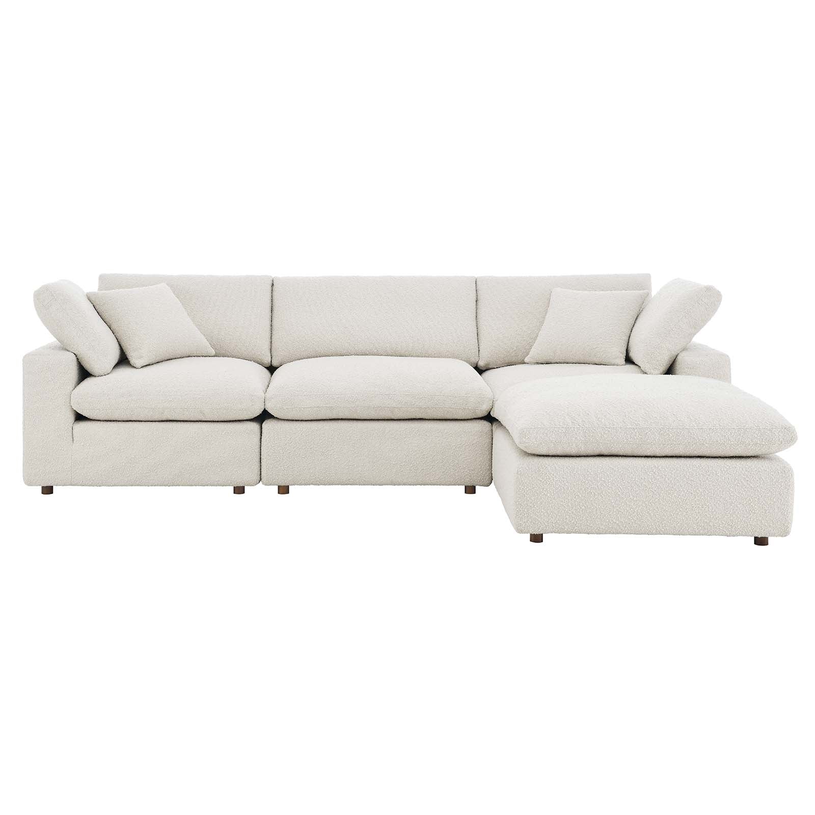 Commix Down Filled Overstuffed Boucle Fabric 4-Piece Sectional Sofa By Modway - EEI-6363 | Sectional - 7