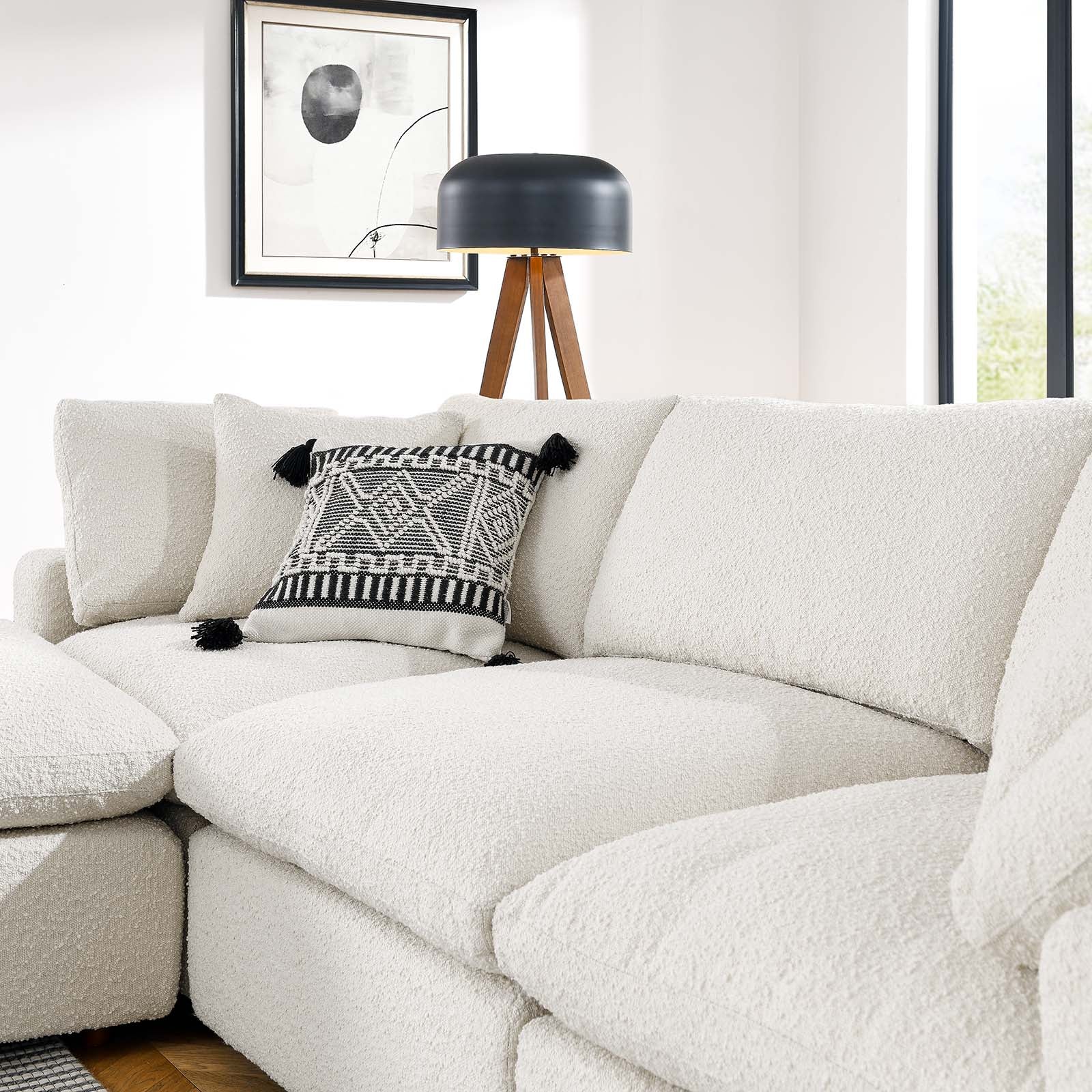 Commix Down Filled Overstuffed Boucle Fabric 4-Piece Sectional Sofa By Modway - EEI-6363 | Sectional - 9