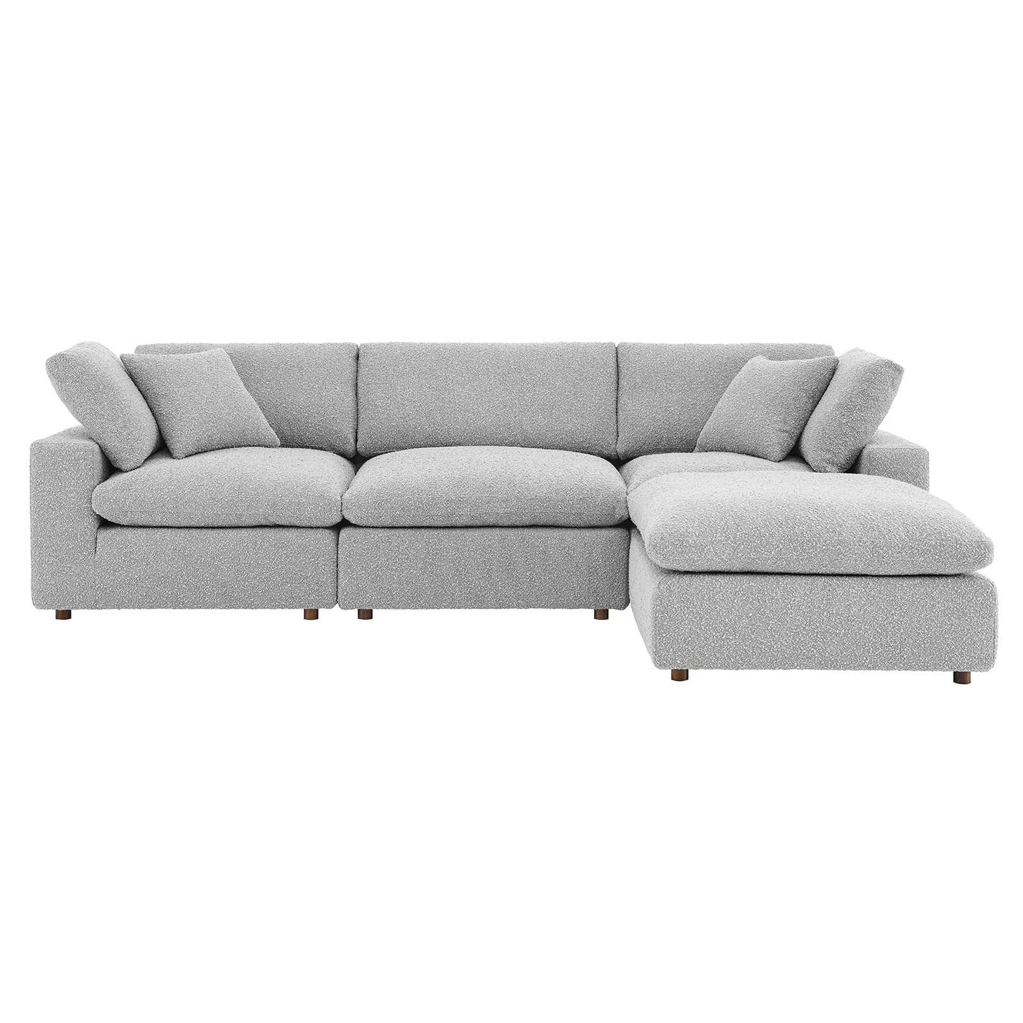 Commix Down Filled Overstuffed Boucle Fabric 4-Piece Sectional Sofa By Modway - EEI-6363 | Sectional - 12