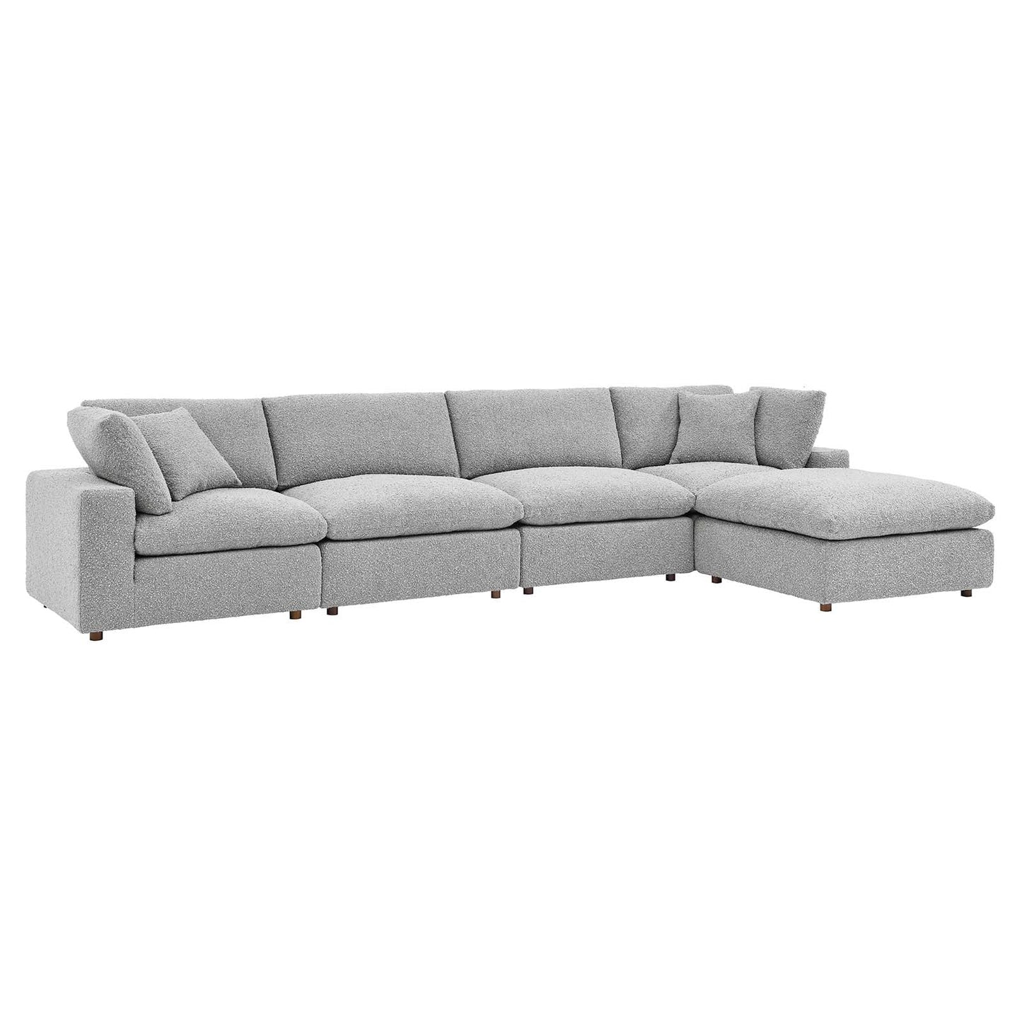 Commix Down Filled Overstuffed Boucle Fabric 5-Piece Sectional Sofa By Modway - EEI-6365 | Sectional - 11