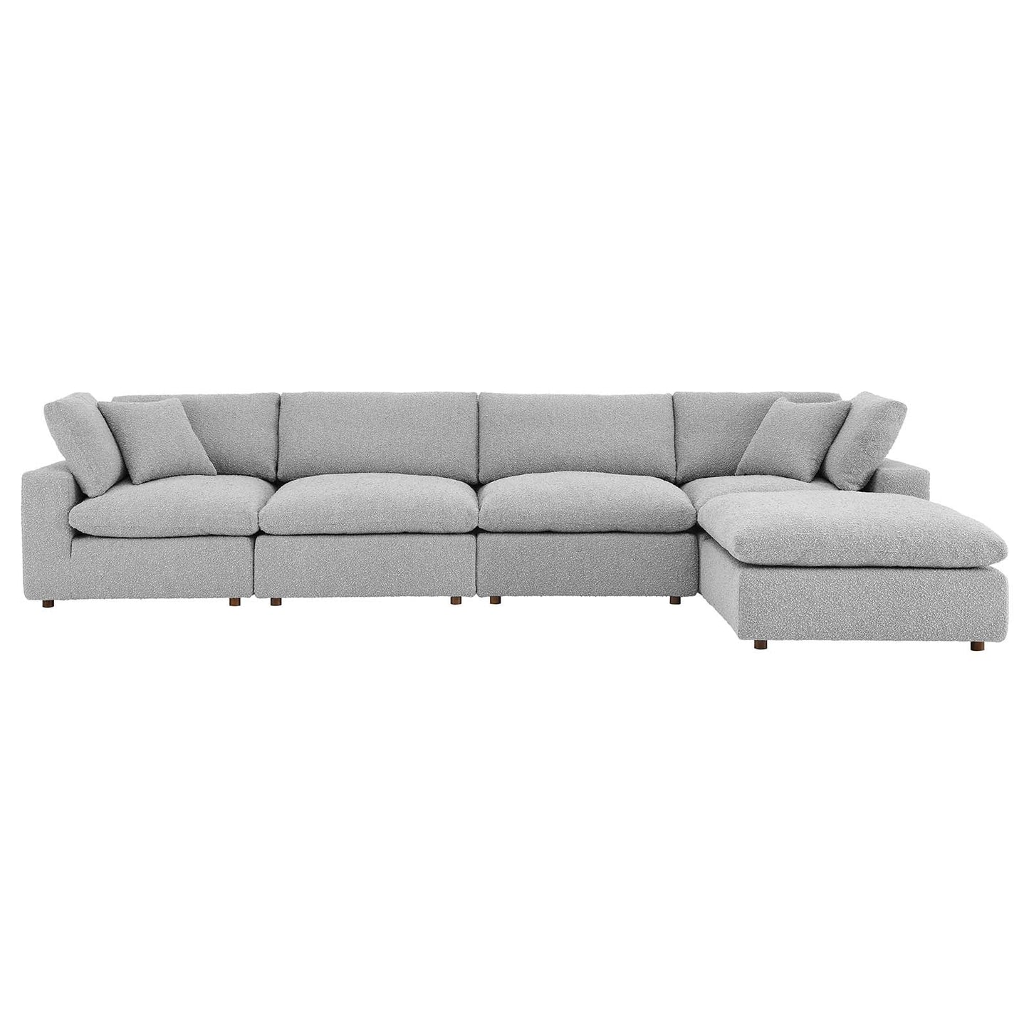 Commix Down Filled Overstuffed Boucle Fabric 5-Piece Sectional Sofa By Modway - EEI-6365 | Sectional - 12