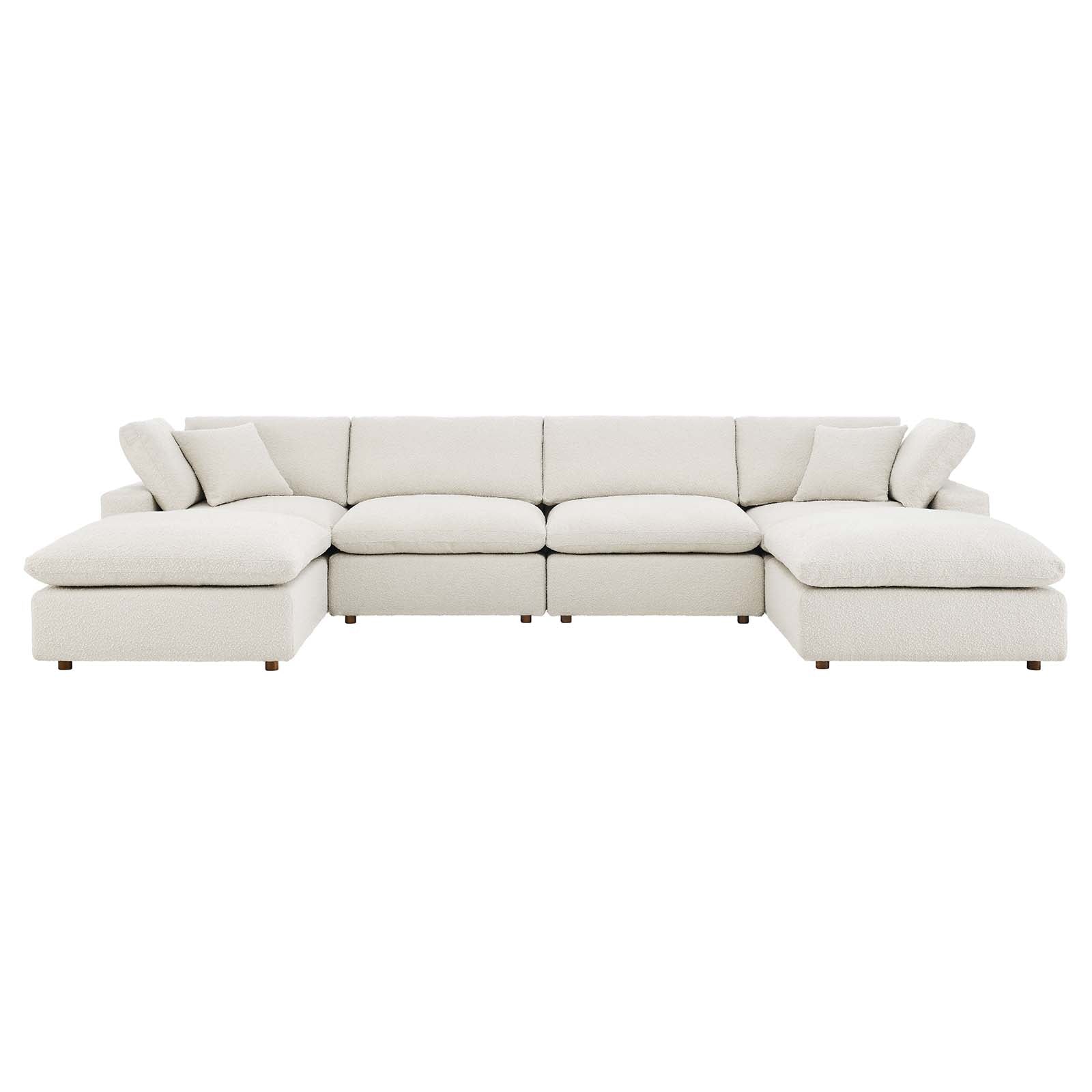 Commix Down Filled Overstuffed Boucle 6-Piece Sectional Sofa By Modway - EEI-6366 | Sectional - 6