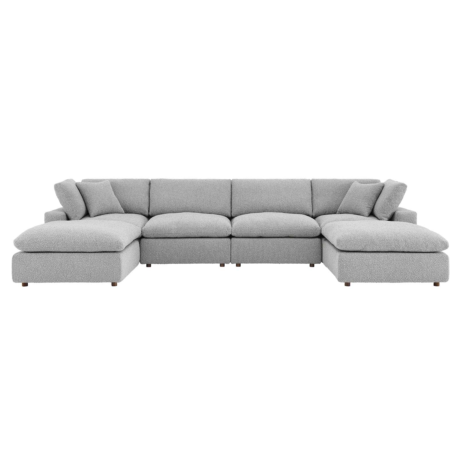 Commix Down Filled Overstuffed Boucle 6-Piece Sectional Sofa By Modway - EEI-6366 | Sectional - 11