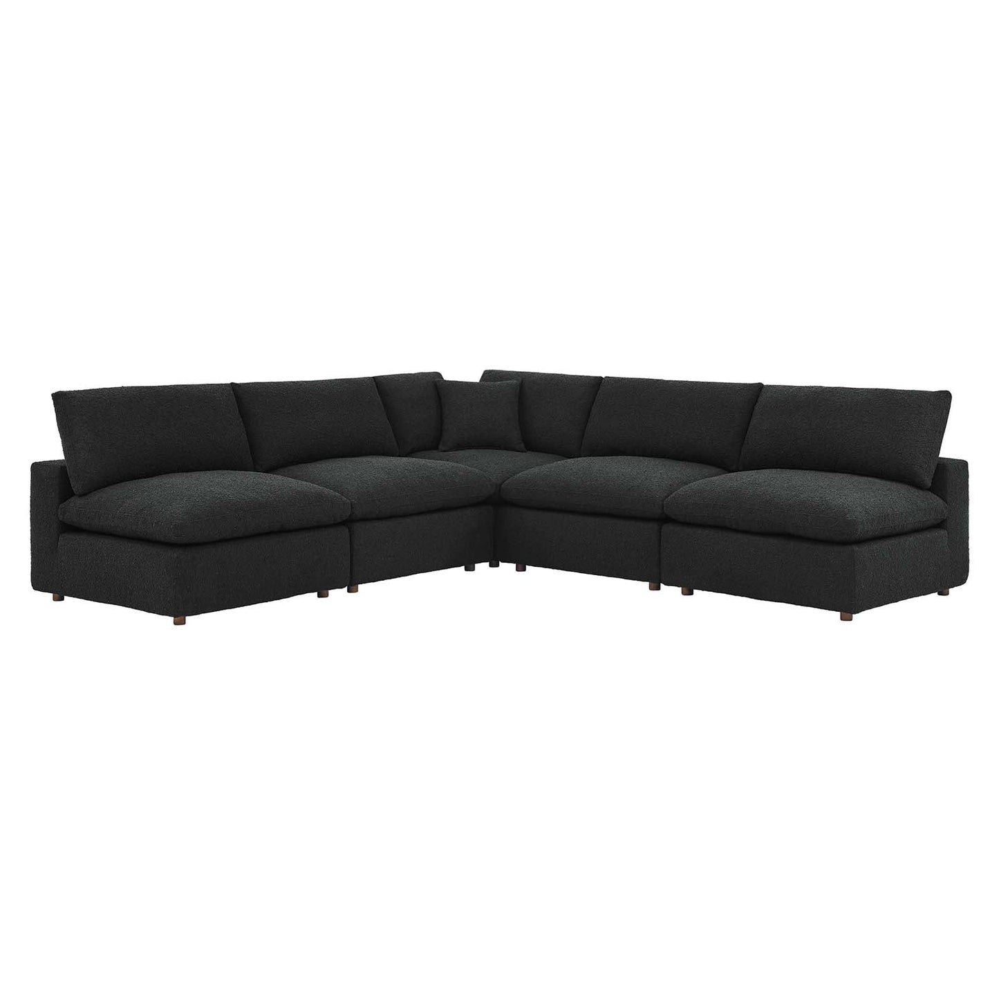 Commix Down Filled Overstuffed Boucle Fabric 5-Piece Sectional Sofa By Modway - EEI-6367 | Sectional - 2