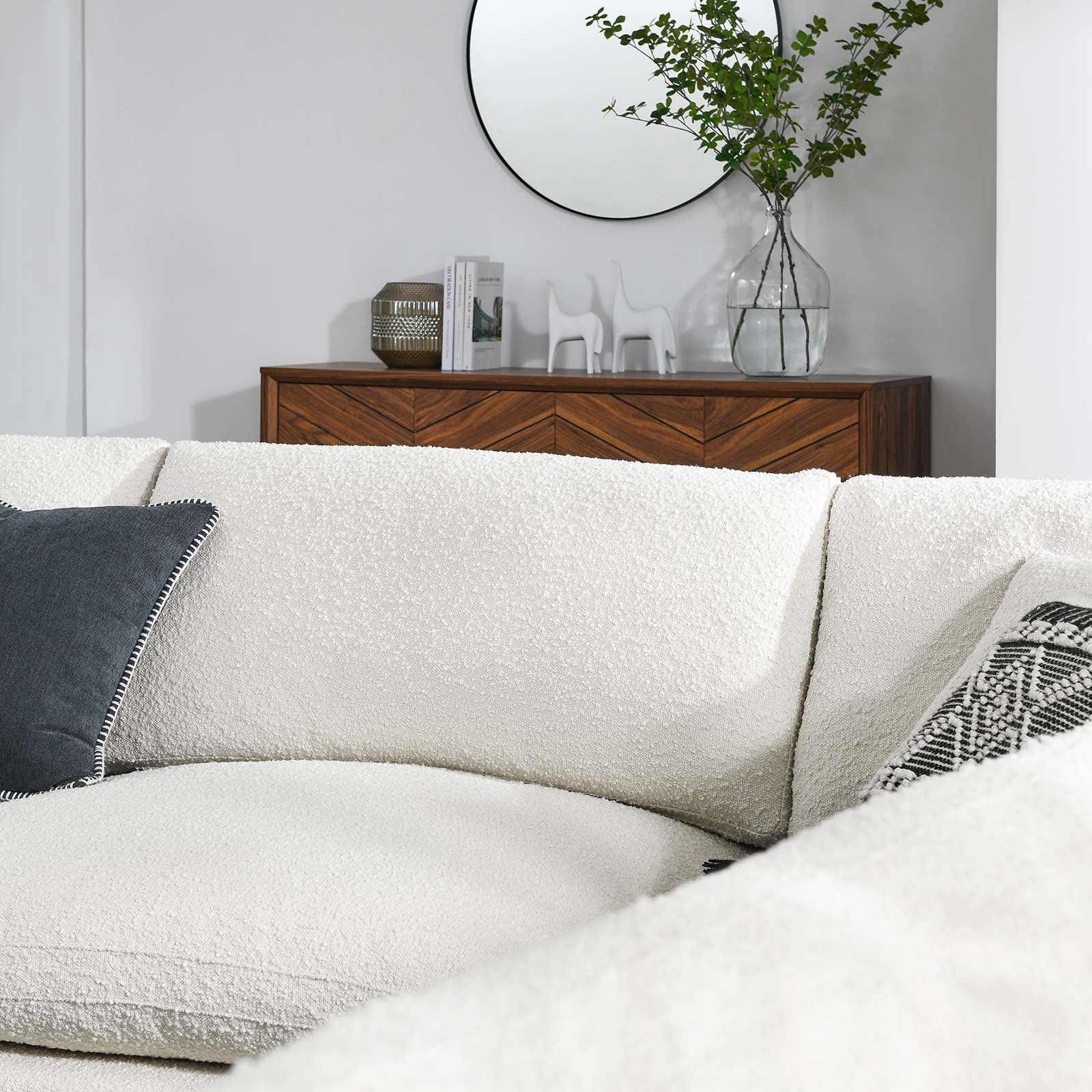 Commix Down Filled Overstuffed Boucle Fabric 5-Piece Sectional Sofa By Modway - EEI-6367 | Sectional - 9