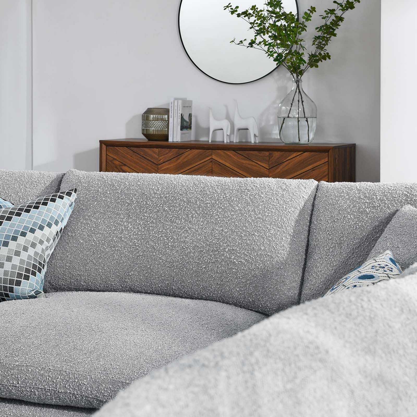 Commix Down Filled Overstuffed Boucle Fabric 5-Piece Sectional Sofa By Modway - EEI-6367 | Sectional - 14