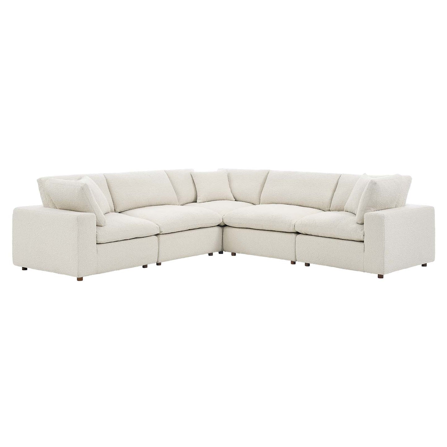Commix Down Filled Overstuffed Boucle 5-Piece Sectional Sofa By Modway - EEI-6368 | Sectional - 6