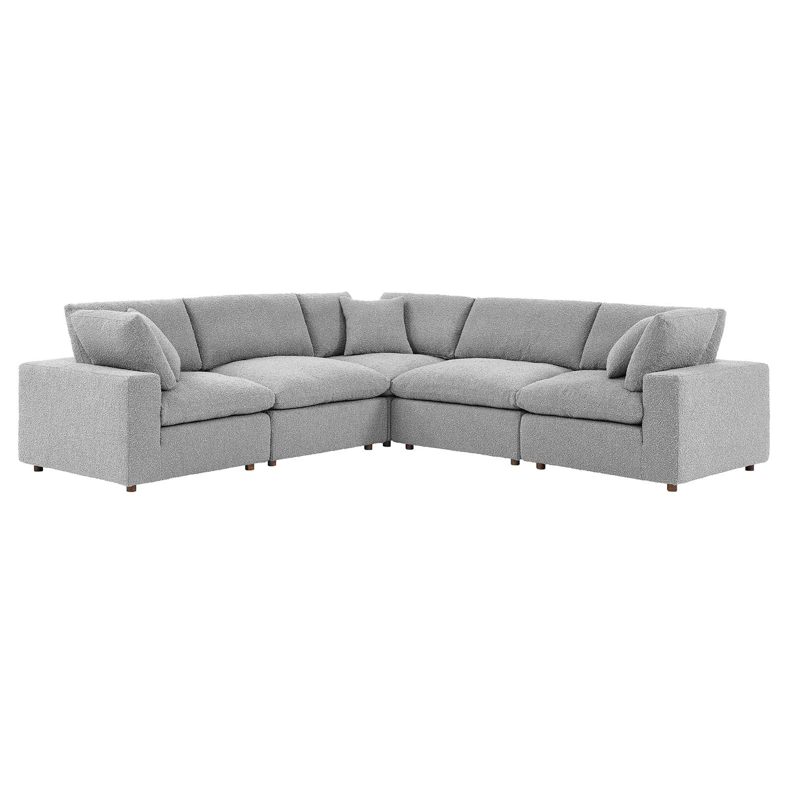 Commix Down Filled Overstuffed Boucle 5-Piece Sectional Sofa By Modway - EEI-6368 | Sectional - 11
