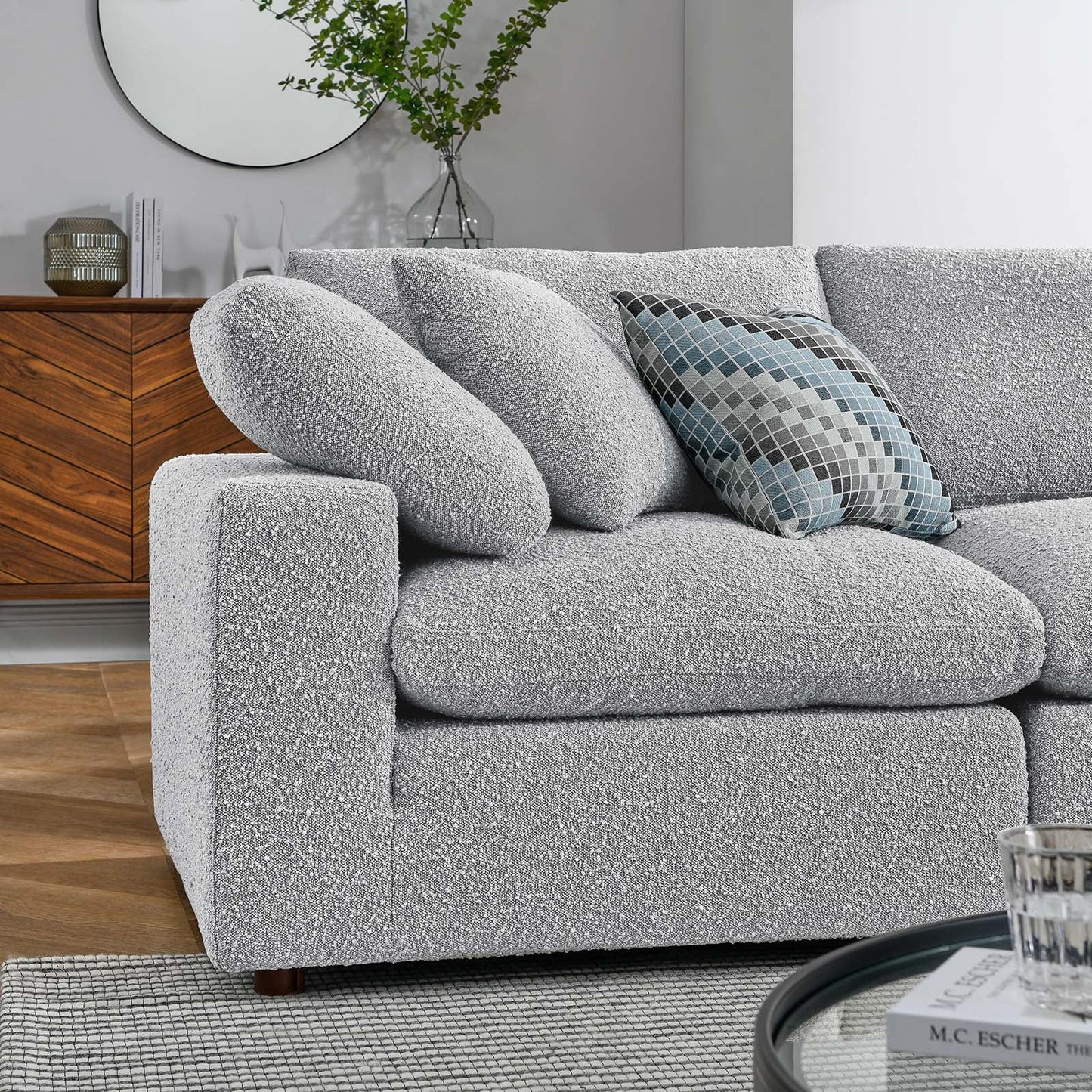 Commix Down Filled Overstuffed Boucle 5-Piece Sectional Sofa By Modway - EEI-6368 | Sectional - 14