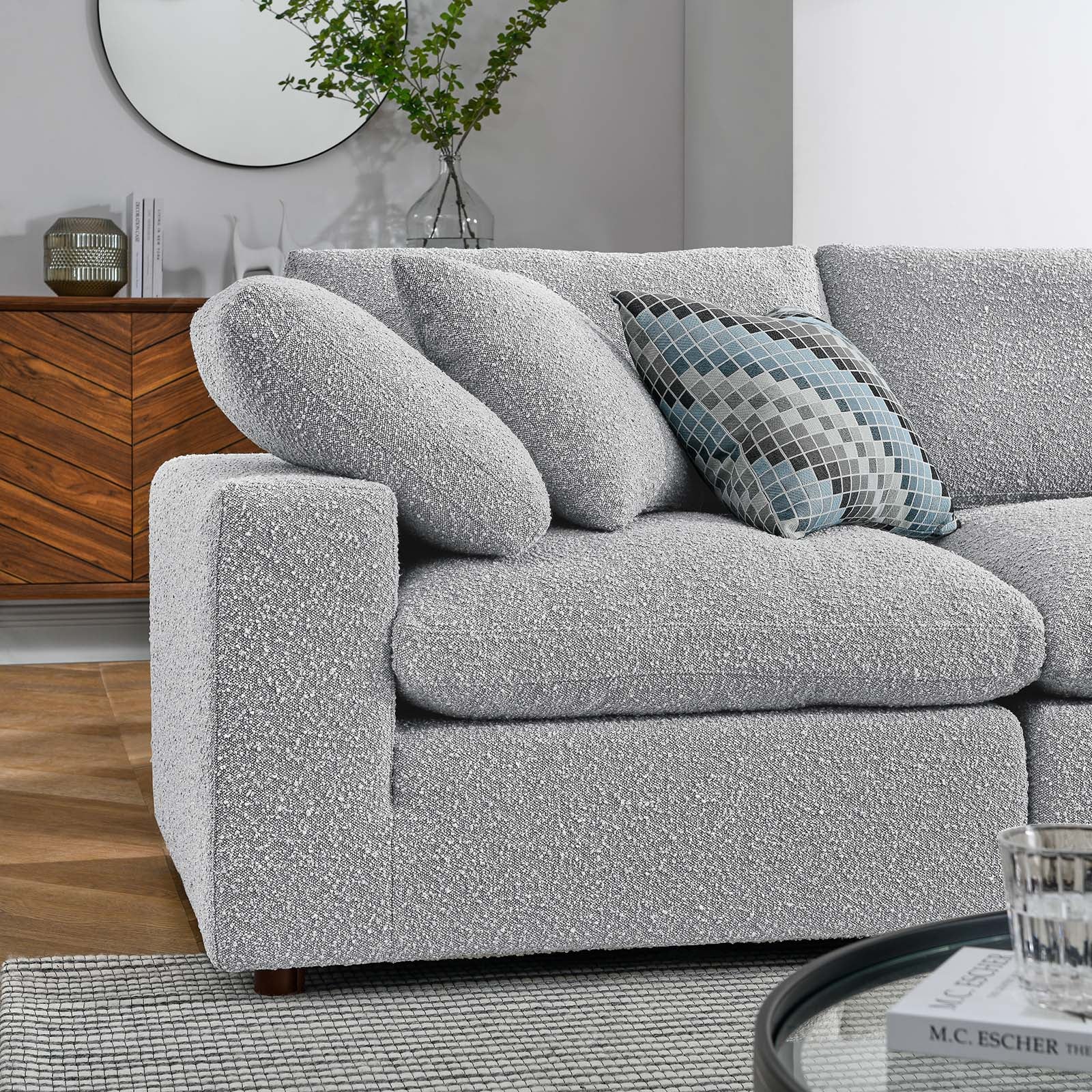 Commix Down Filled Overstuffed Boucle 5-Piece Sectional Sofa By Modway - EEI-6368 | Sectional - 14