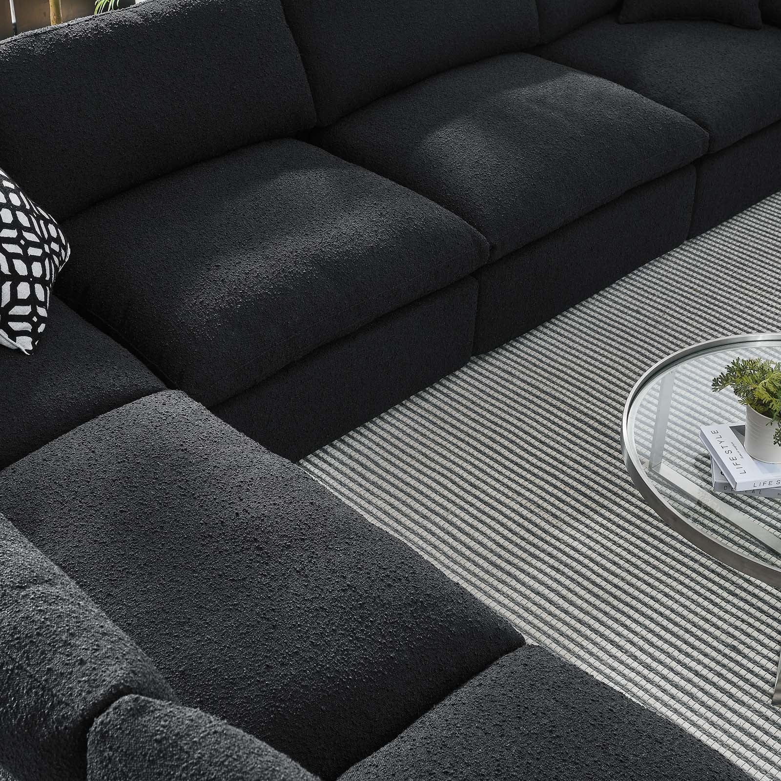 Commix Down Filled Overstuffed Boucle Fabric 6-Piece Sectional Sofa By Modway - EEI-6369 | Sectional - 5