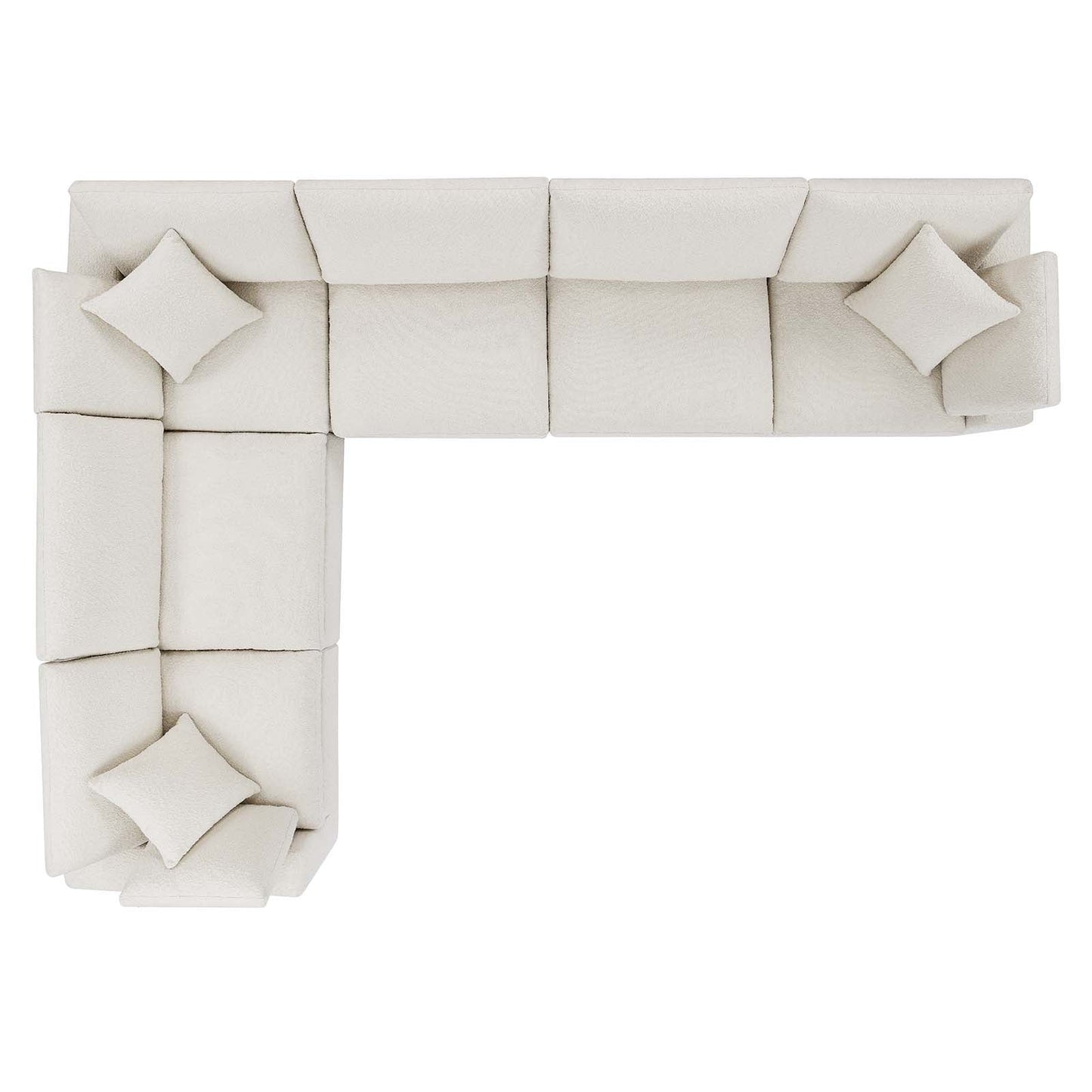 Commix Down Filled Overstuffed Boucle Fabric 6-Piece Sectional Sofa By Modway - EEI-6369 | Sectional - 7