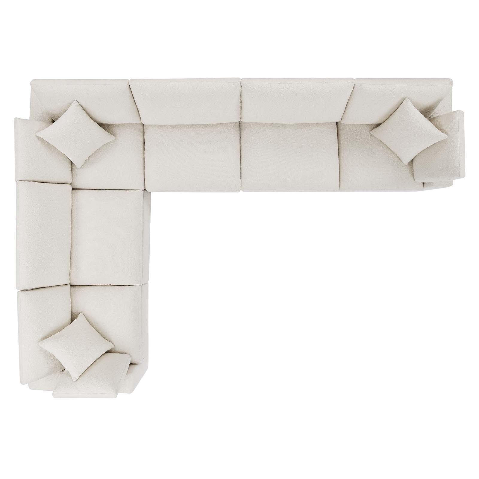 Commix Down Filled Overstuffed Boucle Fabric 6-Piece Sectional Sofa By Modway - EEI-6369 | Sectional - 7