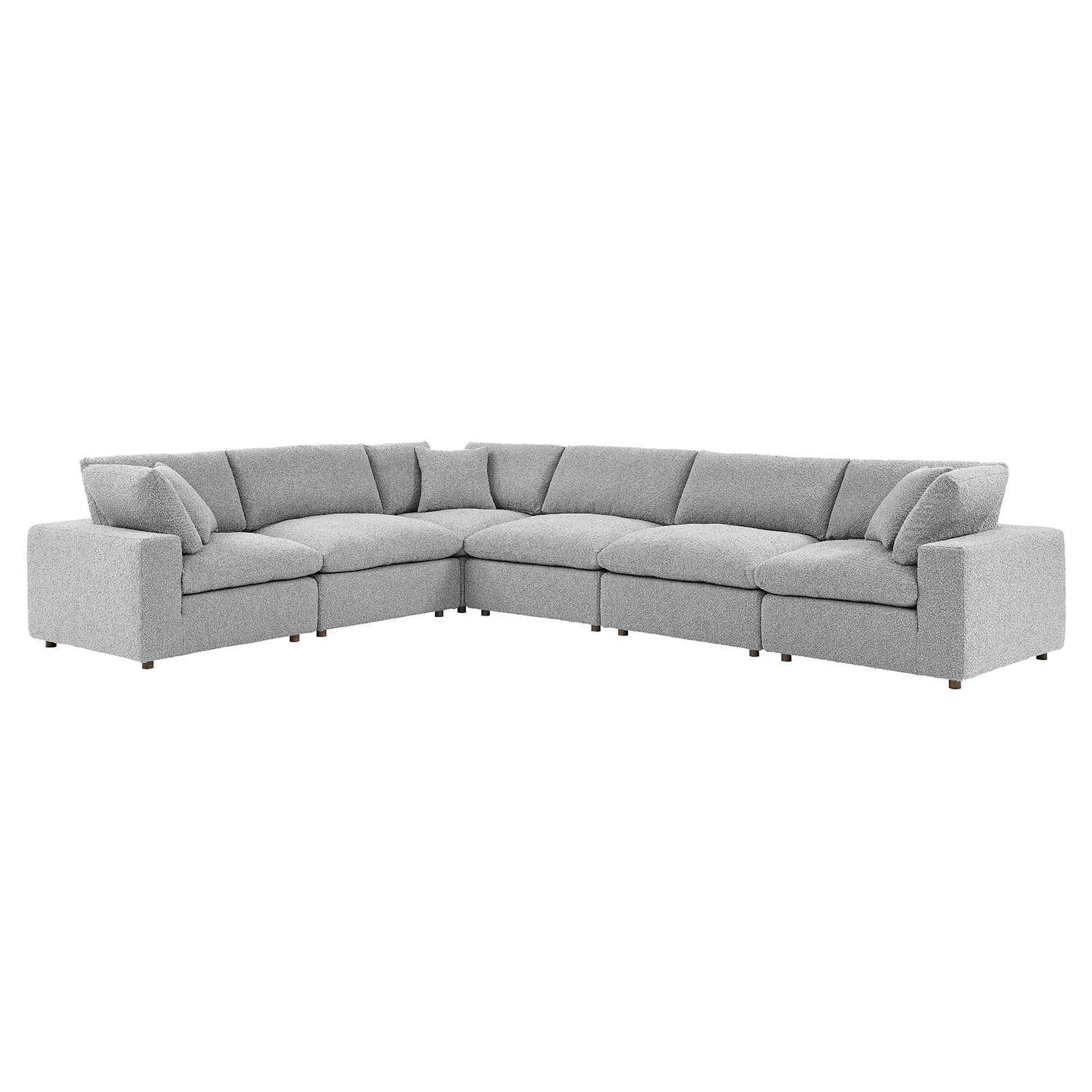 Commix Down Filled Overstuffed Boucle Fabric 6-Piece Sectional Sofa By Modway - EEI-6369 | Sectional - 11