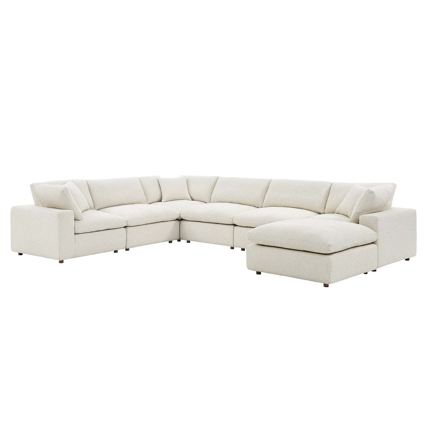 Commix Down Filled Overstuffed Boucle 7-Piece Sectional Sofa By Modway - EEI-6370 | Sectional - 6