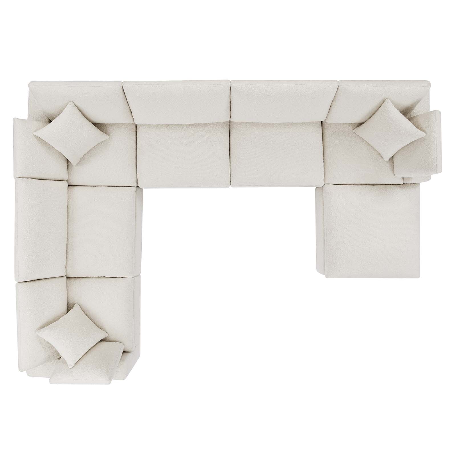 Commix Down Filled Overstuffed Boucle 7-Piece Sectional Sofa By Modway - EEI-6370 | Sectional - 7