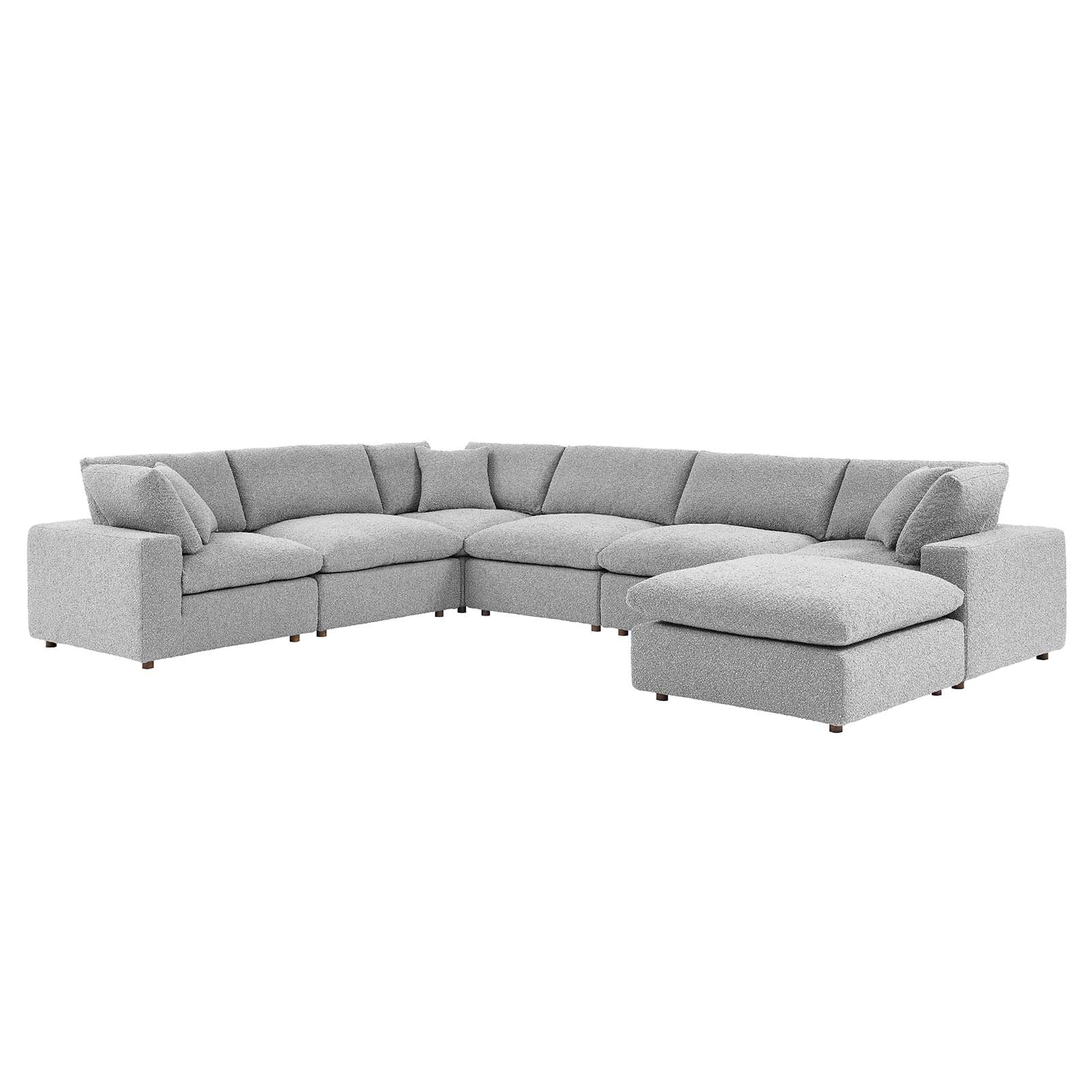 Commix Down Filled Overstuffed Boucle 7-Piece Sectional Sofa By Modway - EEI-6370 | Sectional - 11