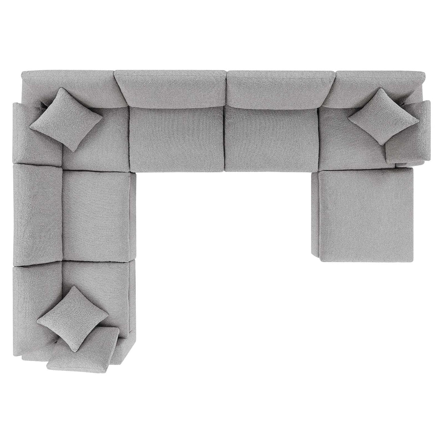 Commix Down Filled Overstuffed Boucle 7-Piece Sectional Sofa By Modway - EEI-6370 | Sectional - 12