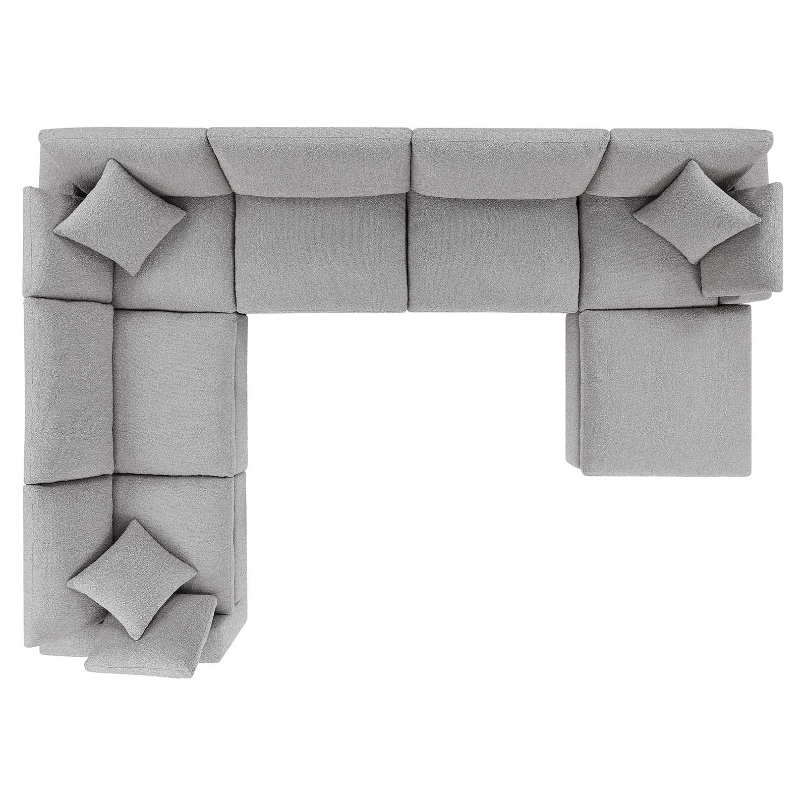 Commix Down Filled Overstuffed Boucle 7-Piece Sectional Sofa By Modway - EEI-6370 | Sectional - 12