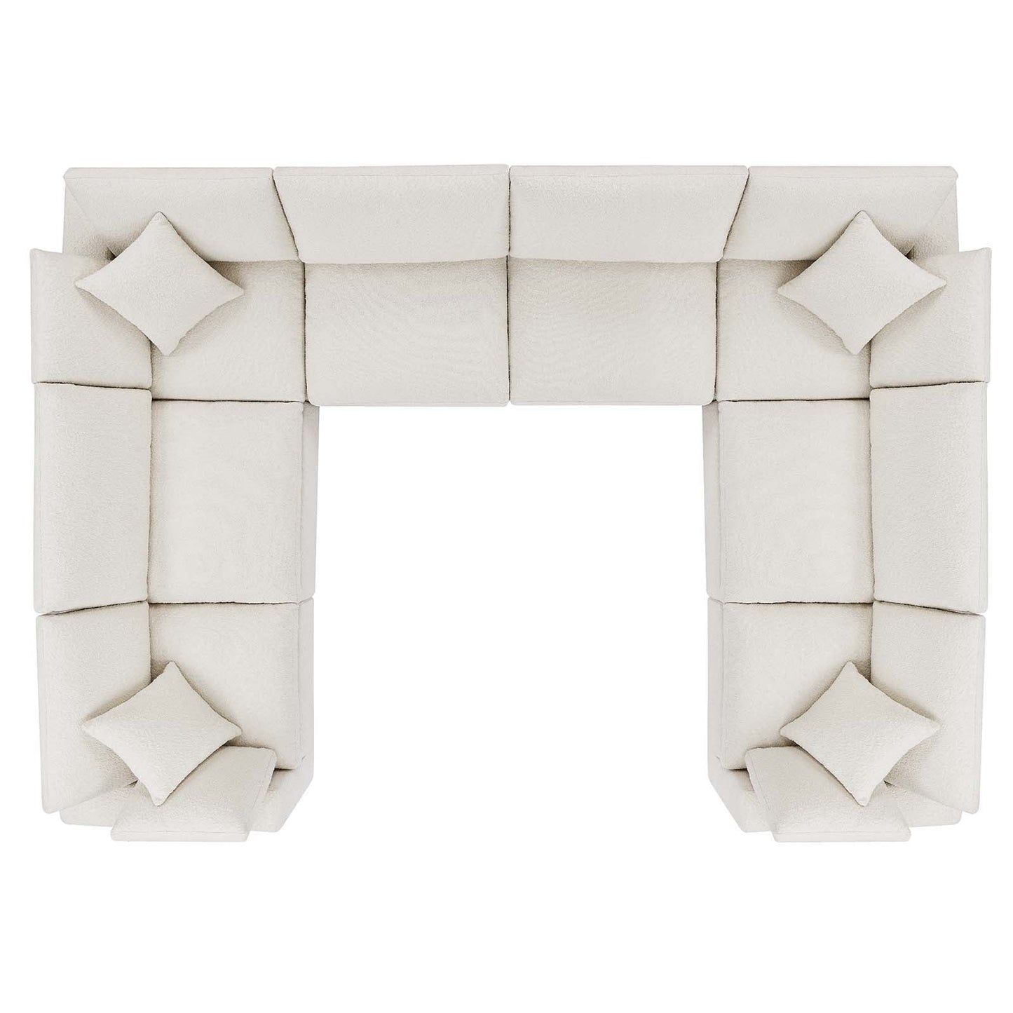 Commix Down Filled Overstuffed Boucle Fabric 8-Piece Sectional Sofa By Modway - EEI-6371 | Sectional - 7