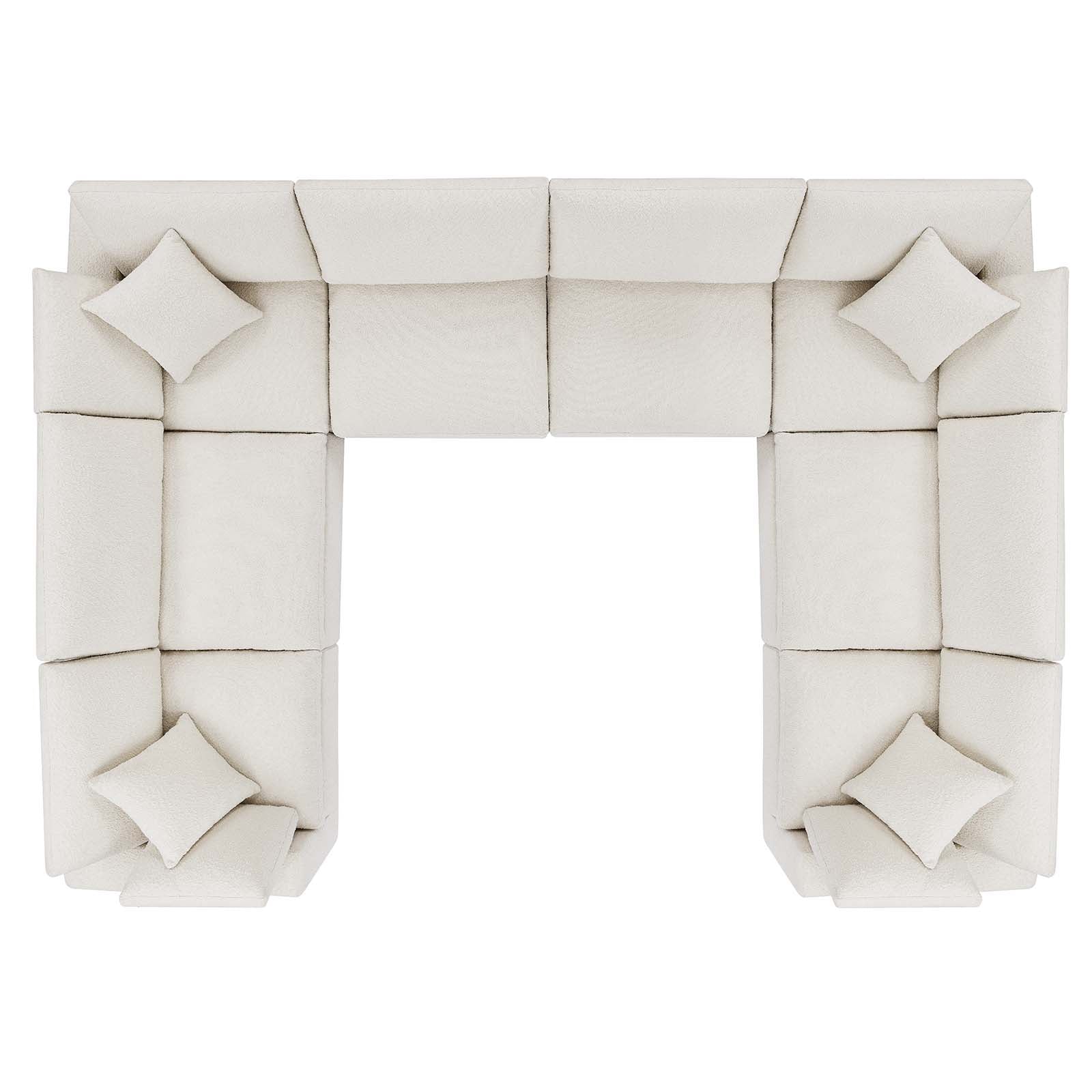 Commix Down Filled Overstuffed Boucle Fabric 8-Piece Sectional Sofa By Modway - EEI-6371 | Sectional - 7