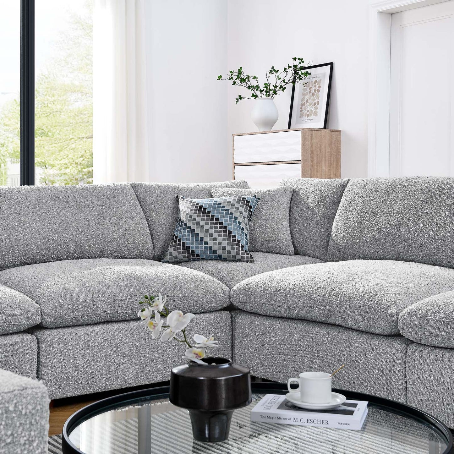 Commix Down Filled Overstuffed Boucle Fabric 8-Piece Sectional Sofa By Modway - EEI-6371 | Sectional - 14
